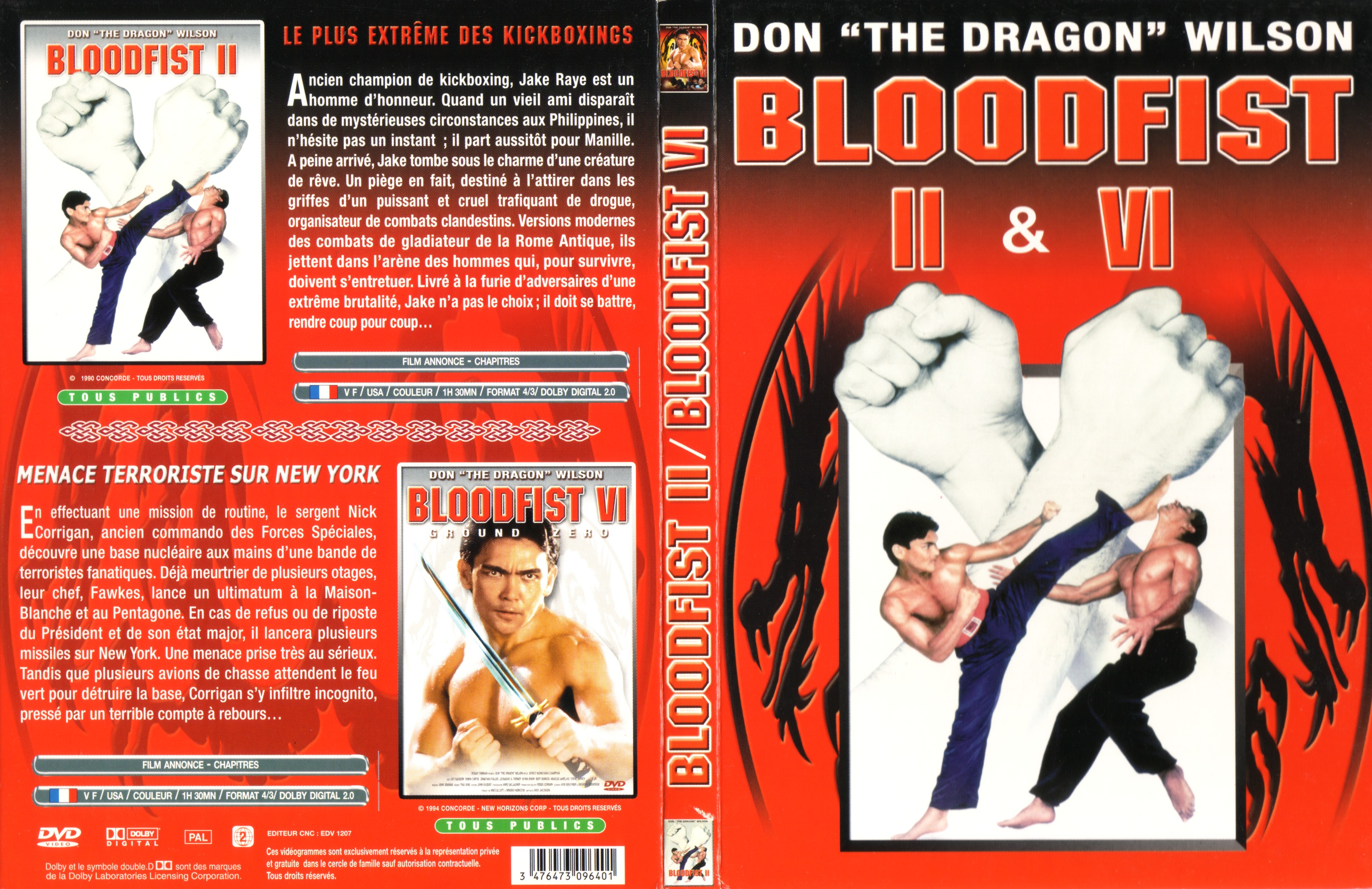 Jaquette DVD Bloodfist 2 et 6