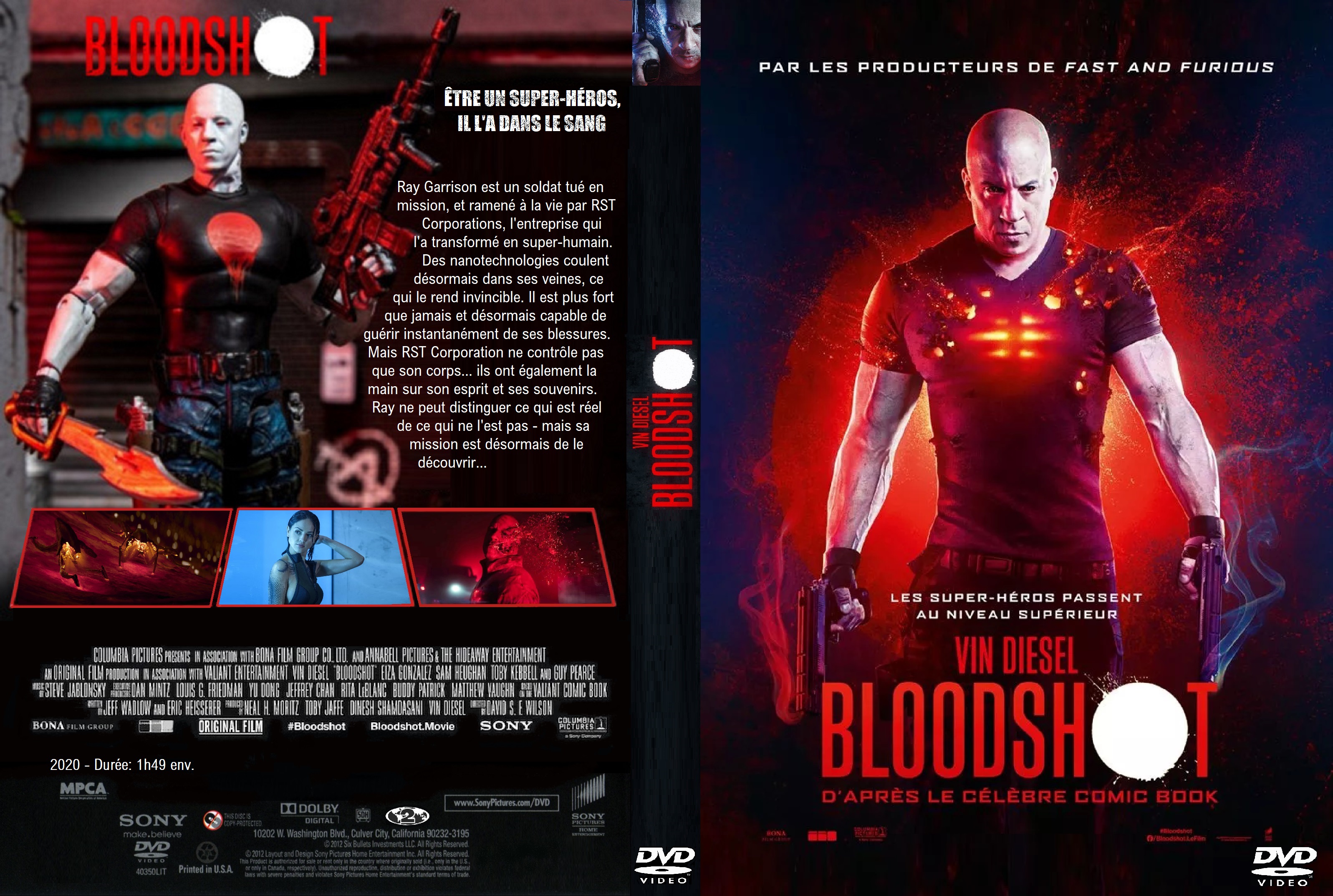Jaquette DVD Bloodshot (2020) custom
