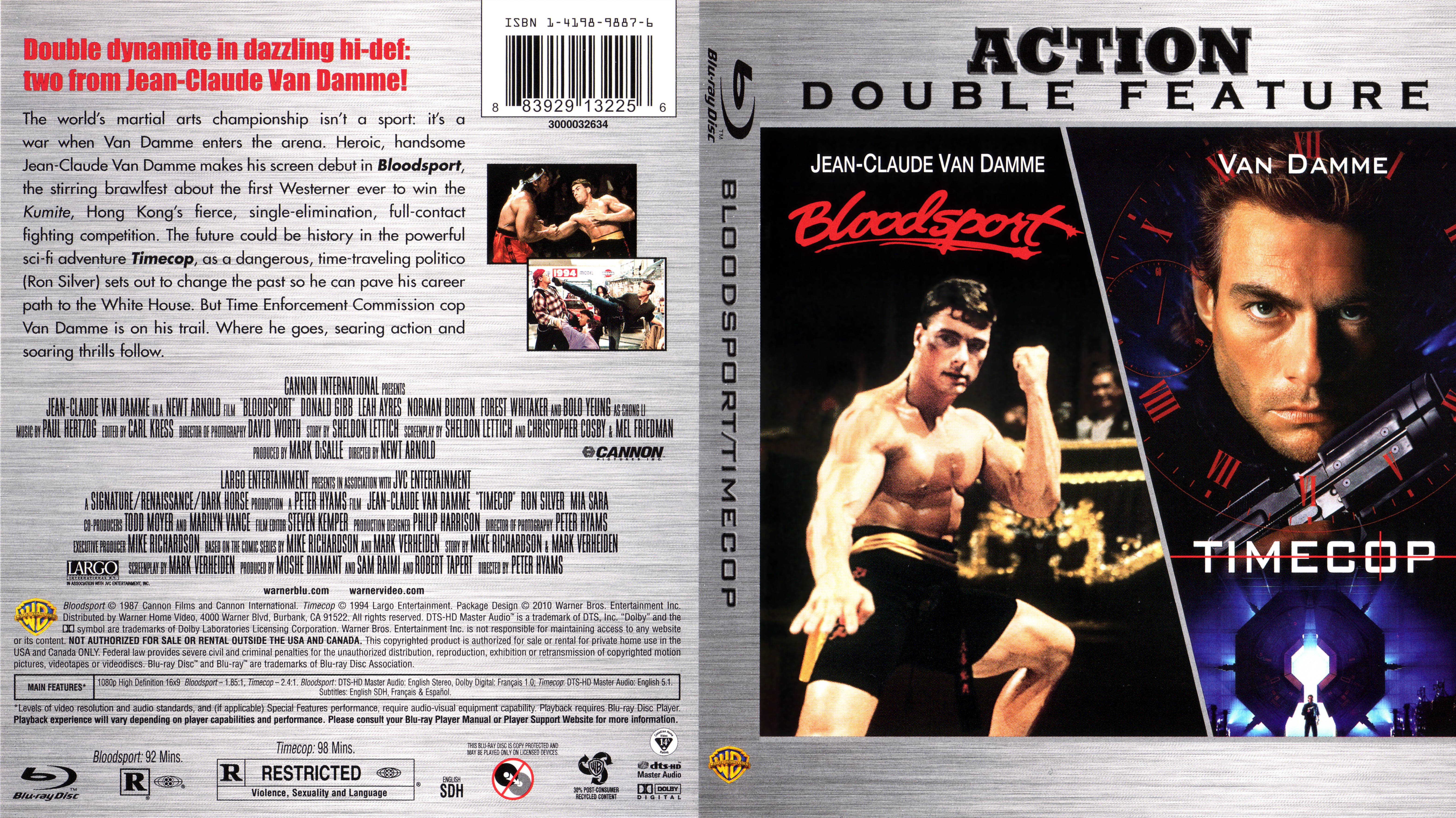 Jaquette DVD Bloodsport + Timecop (BLU-RAY)