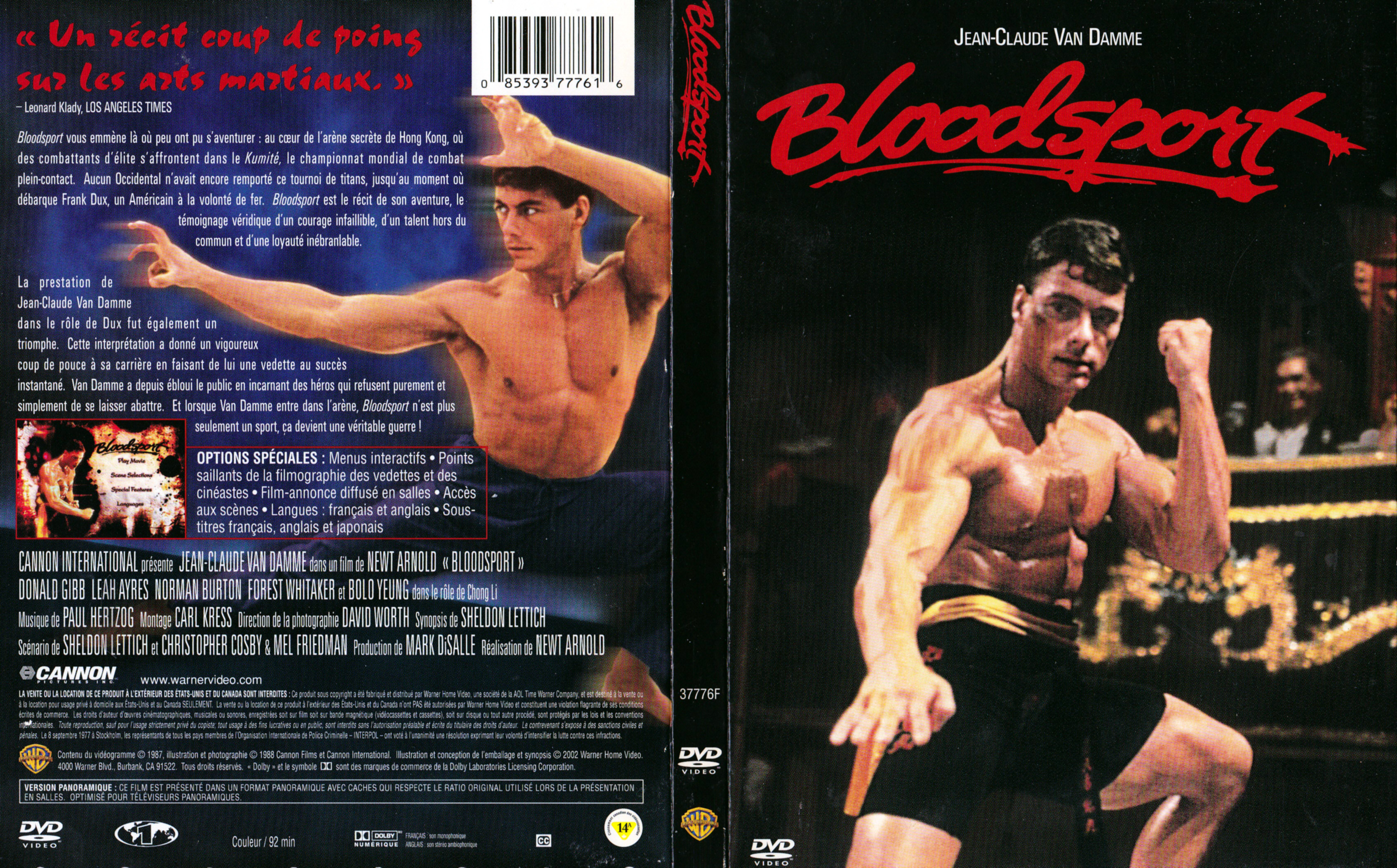 Jaquette DVD Bloodsport (Canadienne)