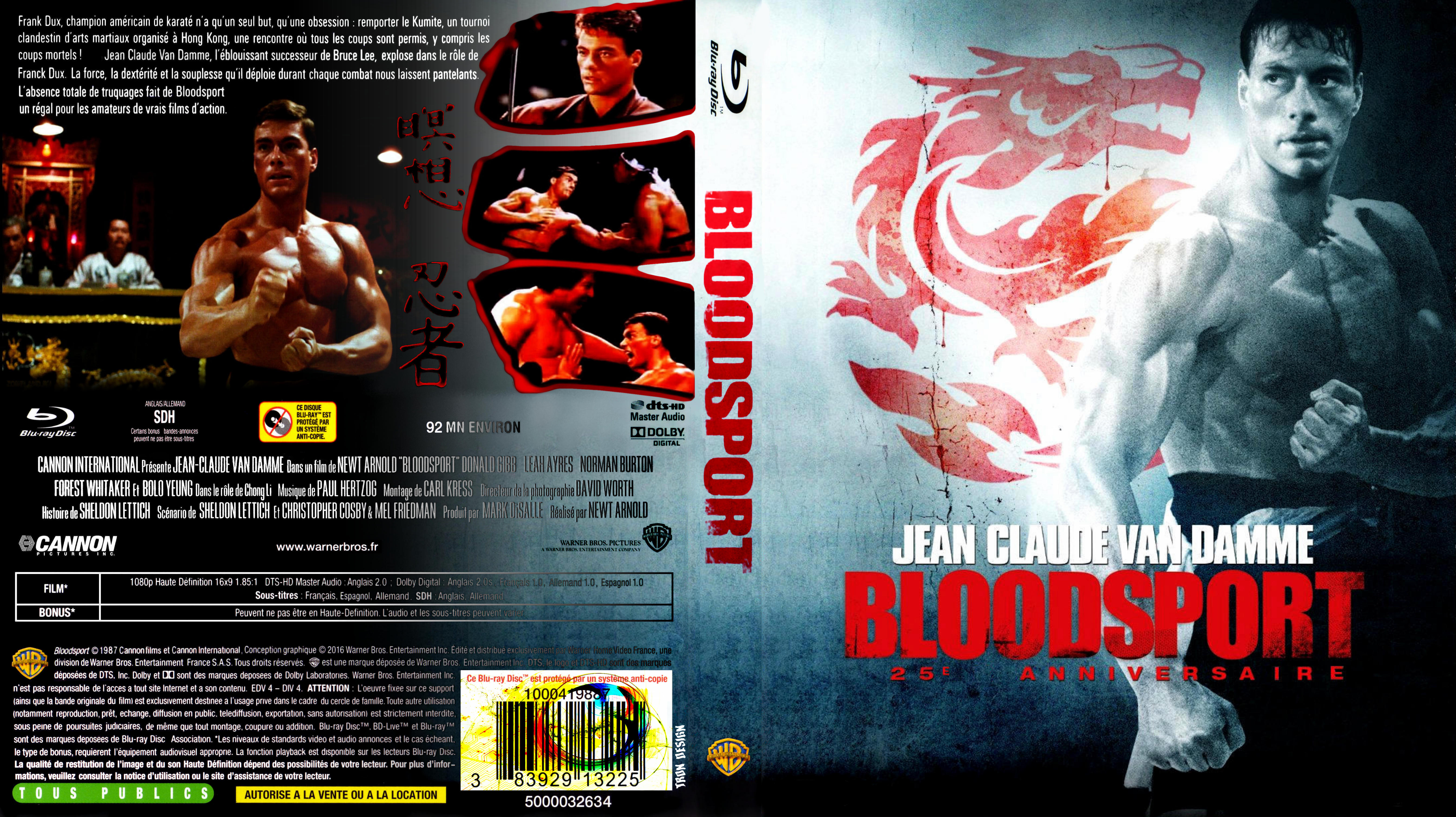 Jaquette DVD Bloodsport custom (BLU-RAY) v2