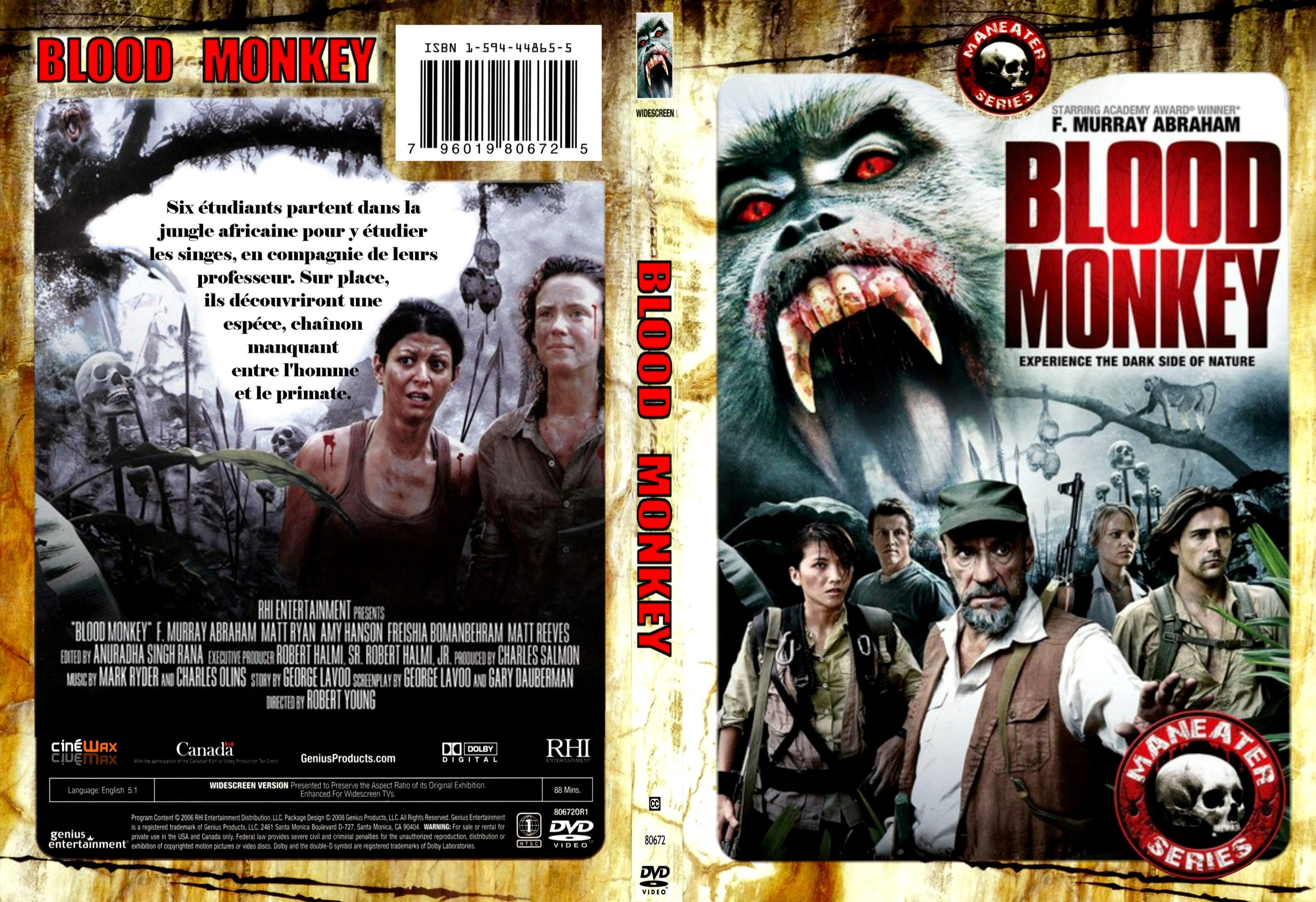 Jaquette DVD Bloody Monkey custom - SLIM v2