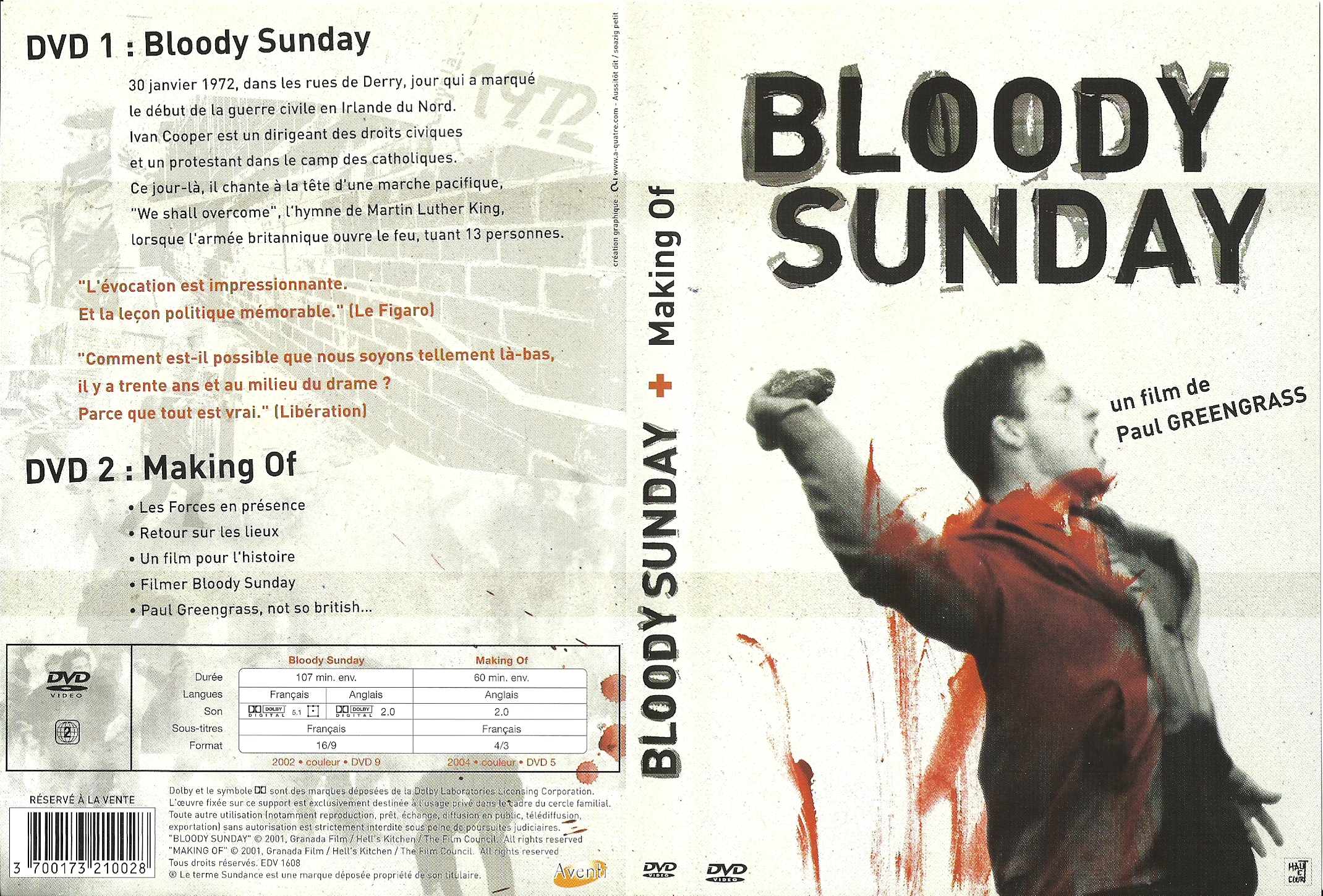 Jaquette DVD Bloody Sunday v2