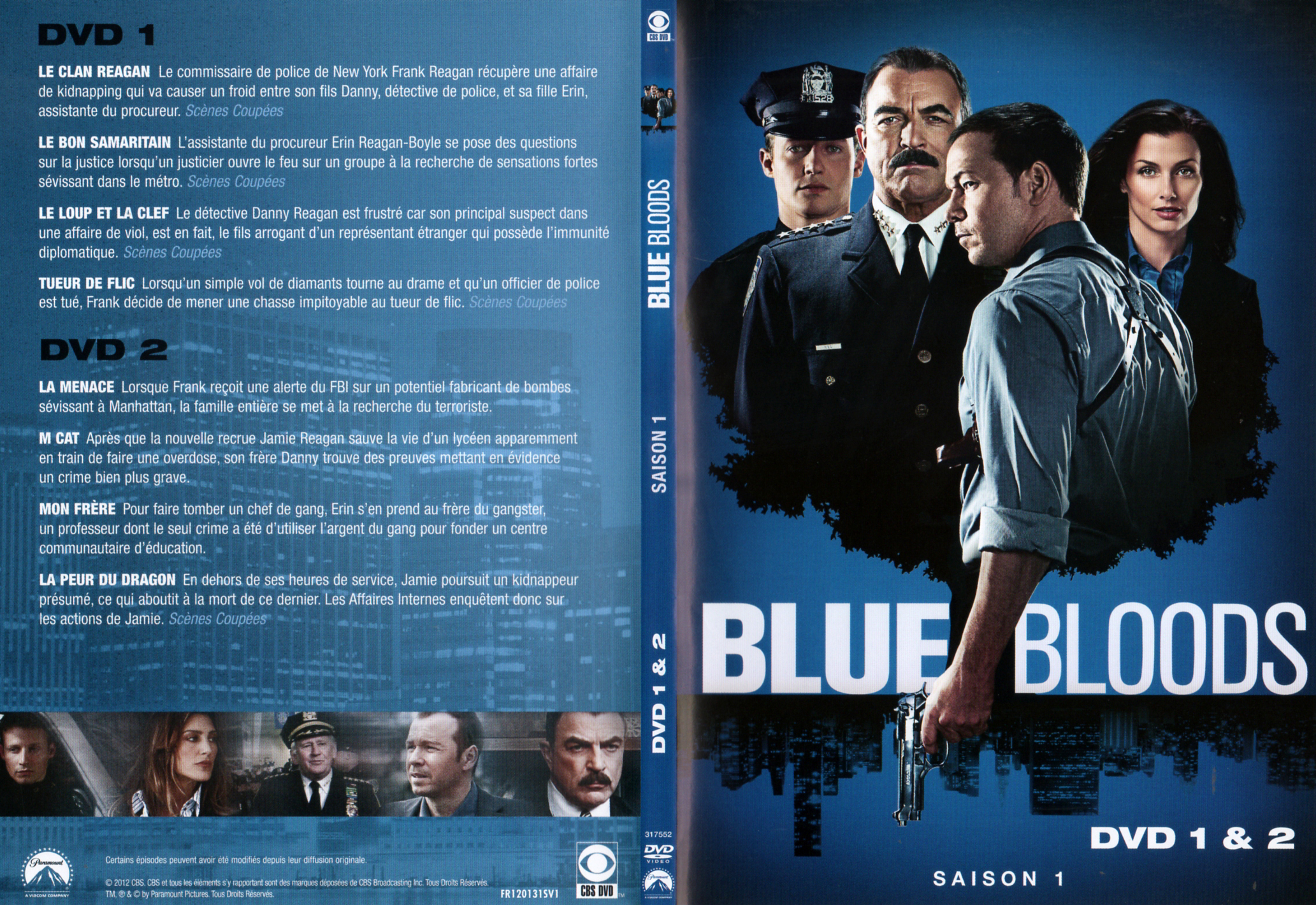 Jaquette DVD Blue Bloods Saison 1 DVD 1