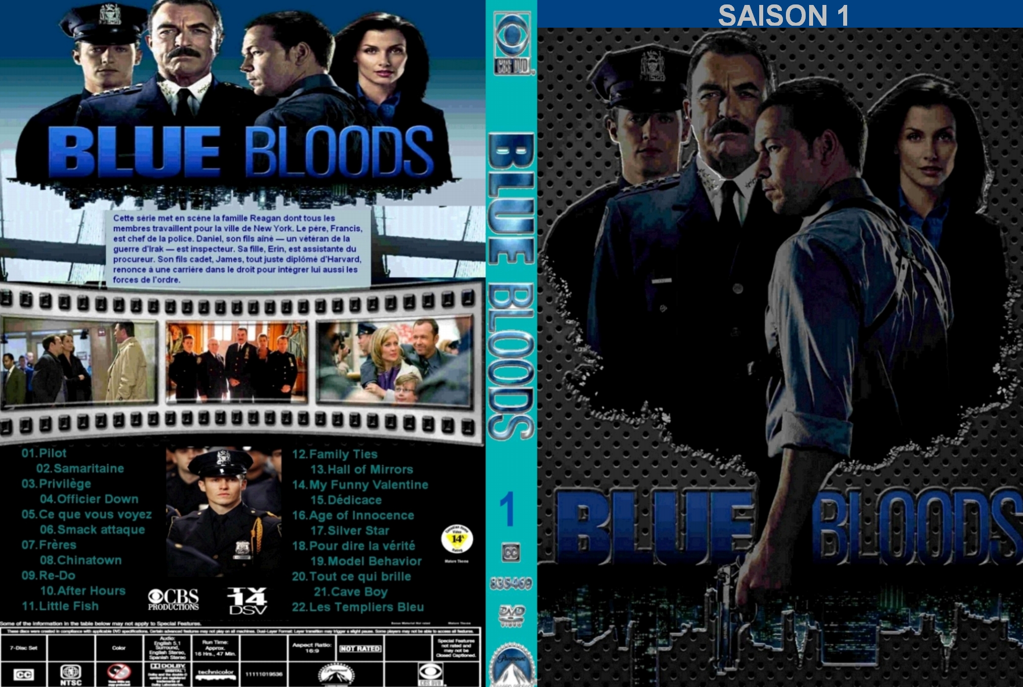 Jaquette DVD Blue Bloods Saison 1 custom