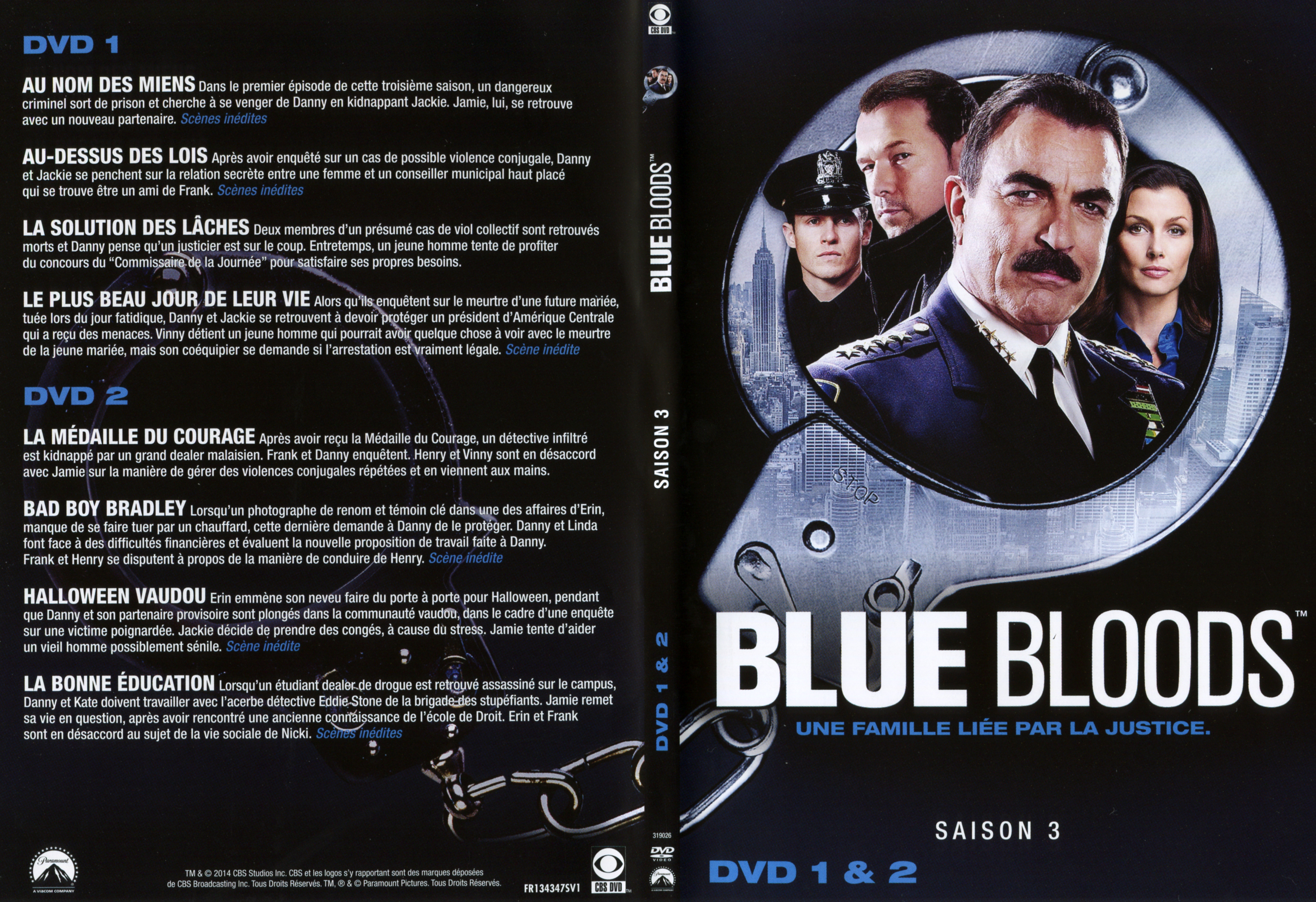 Jaquette DVD Blue Bloods saison 3 DVD 1