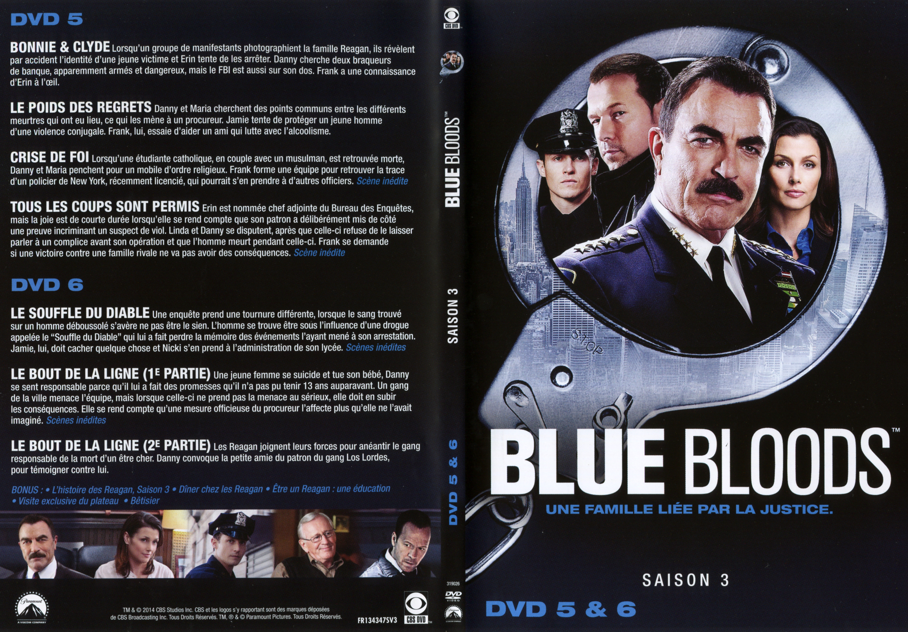 Jaquette DVD Blue Bloods saison 3 DVD 3