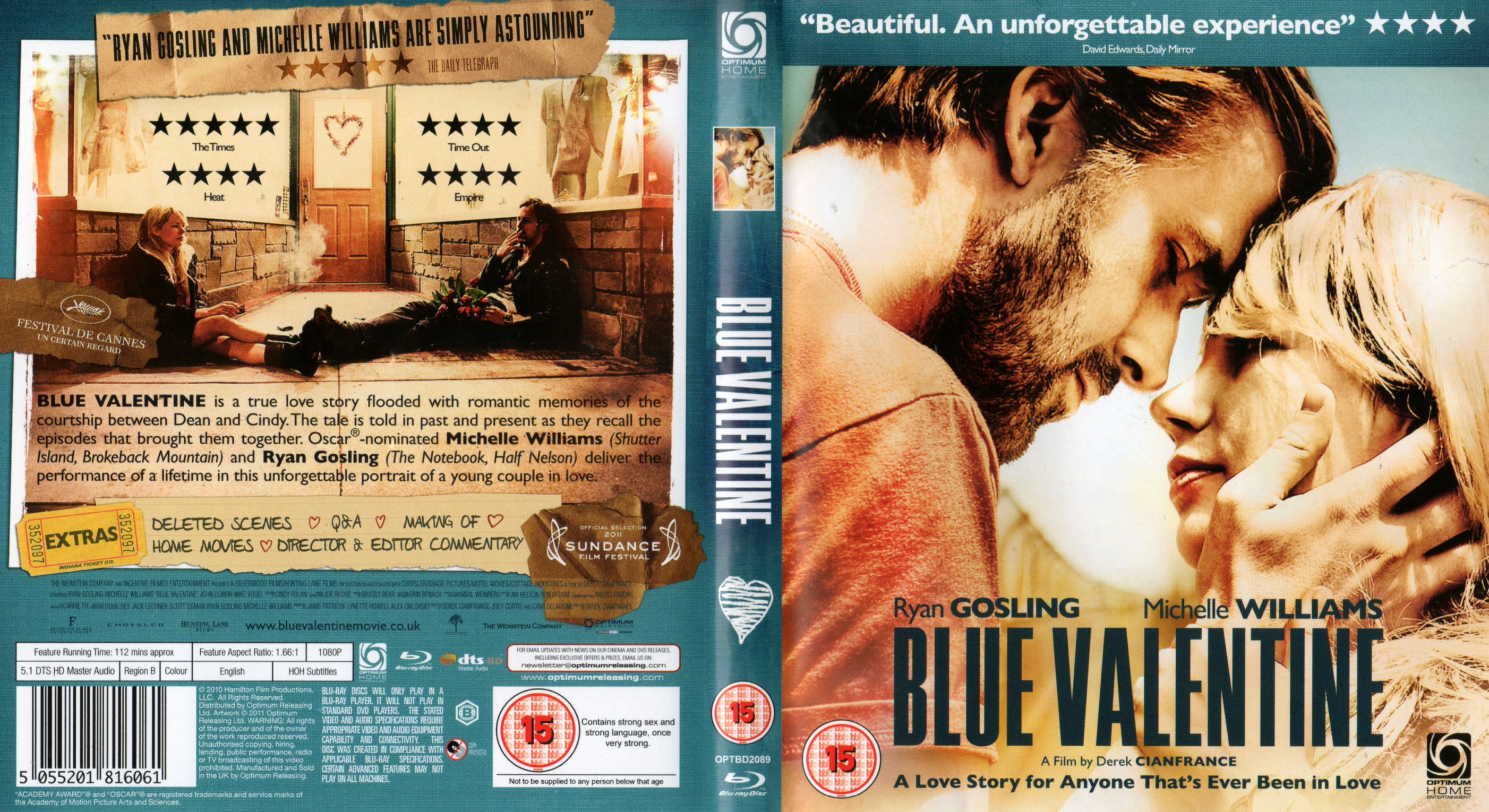 Jaquette DVD Blue Valentine Zone 1 (BLU-RAY)
