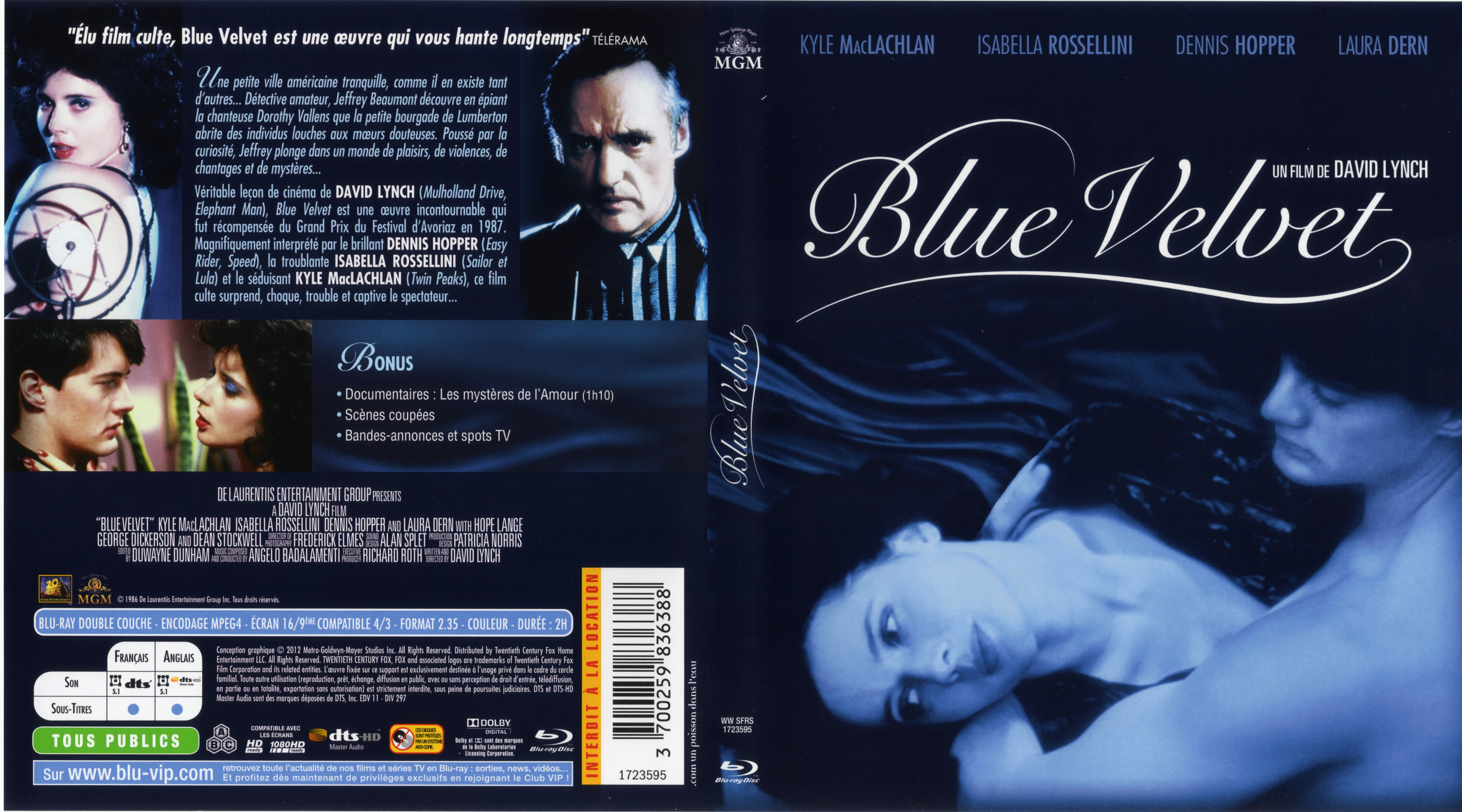 Jaquette DVD Blue Velvet (BLU-RAY) .
