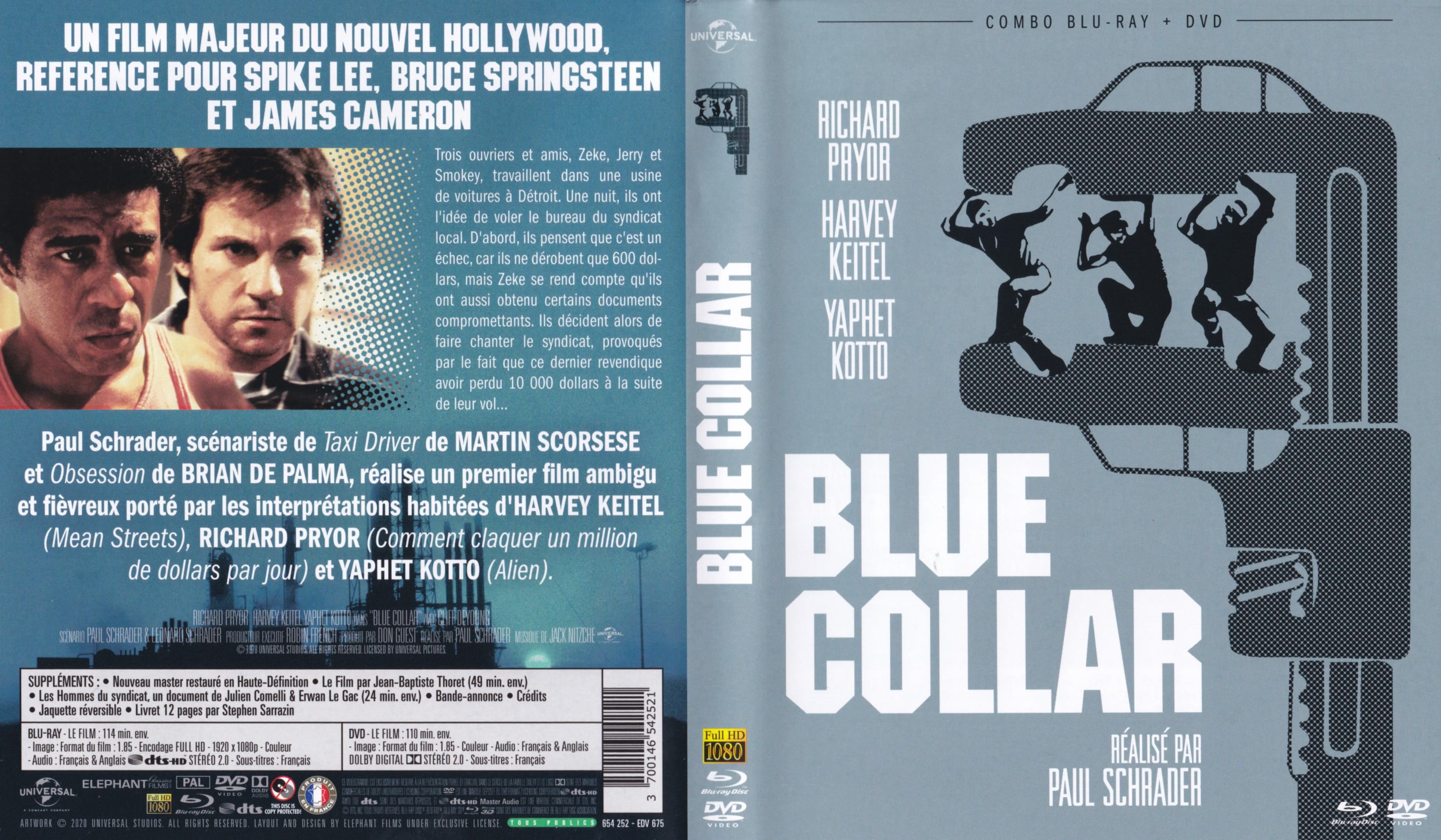 Jaquette DVD Blue collar (BLU-RAY)