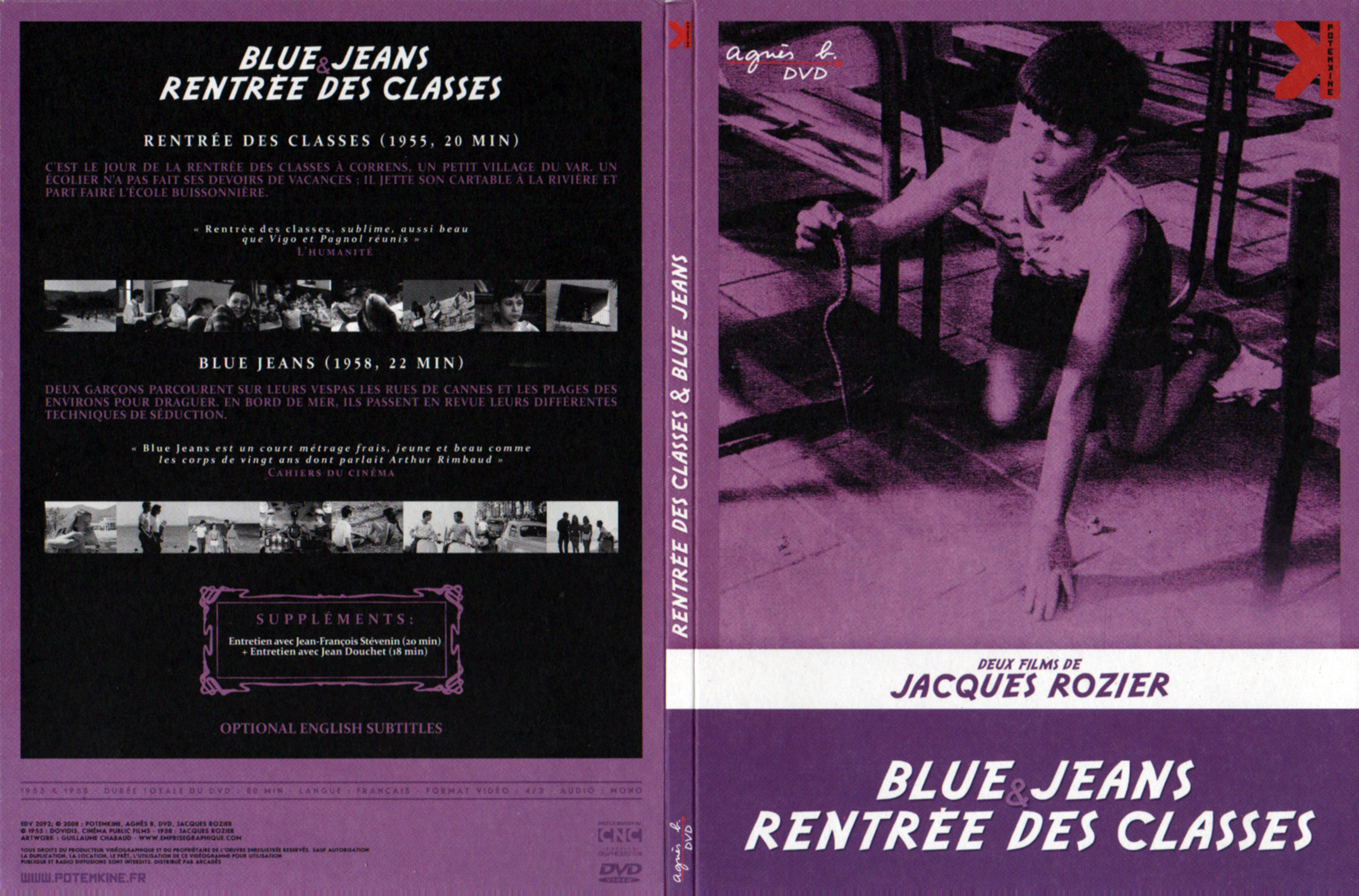 Jaquette DVD Blue jeans ET Rentre des classes