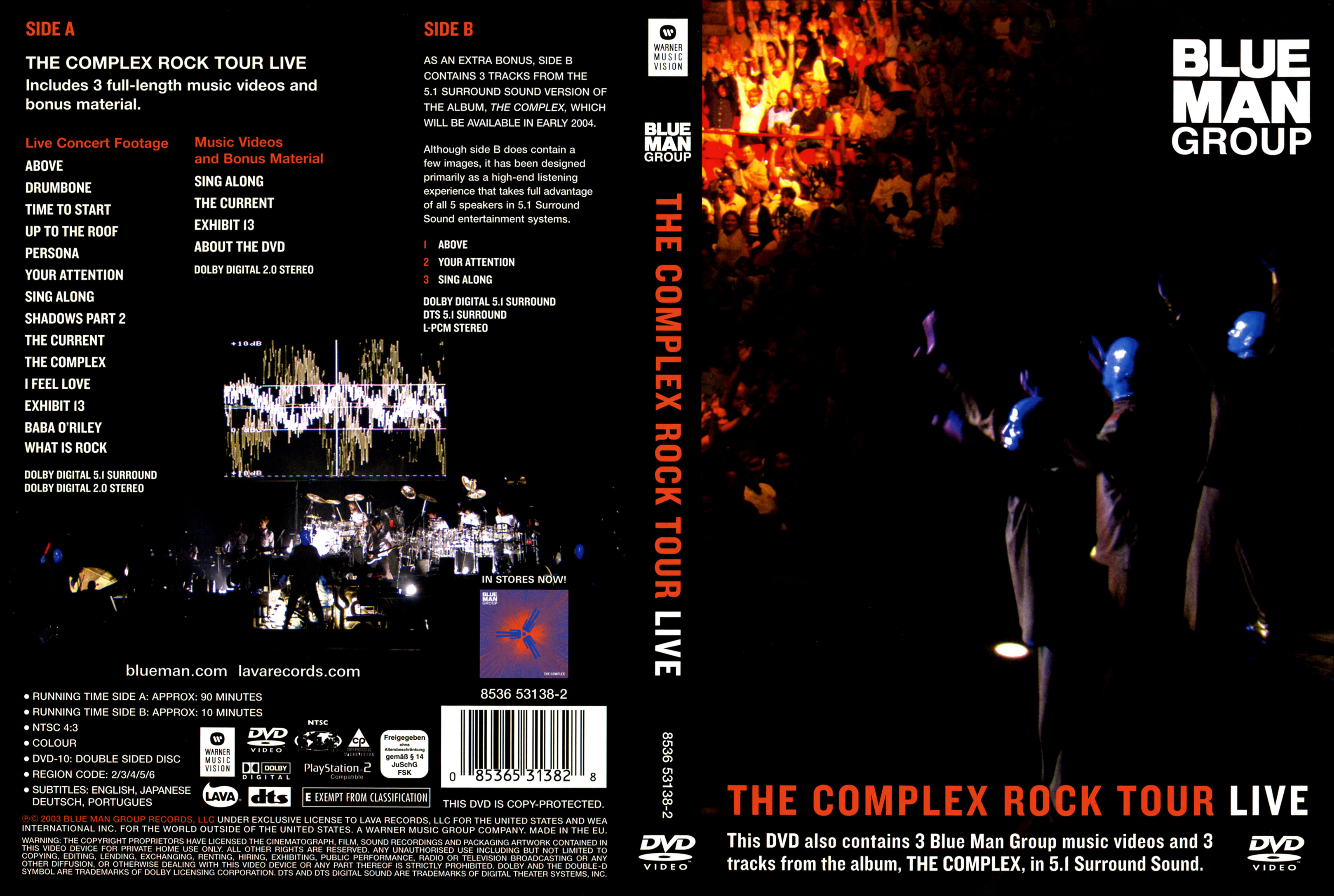 Jaquette DVD Blue man group - The complex rock tour live