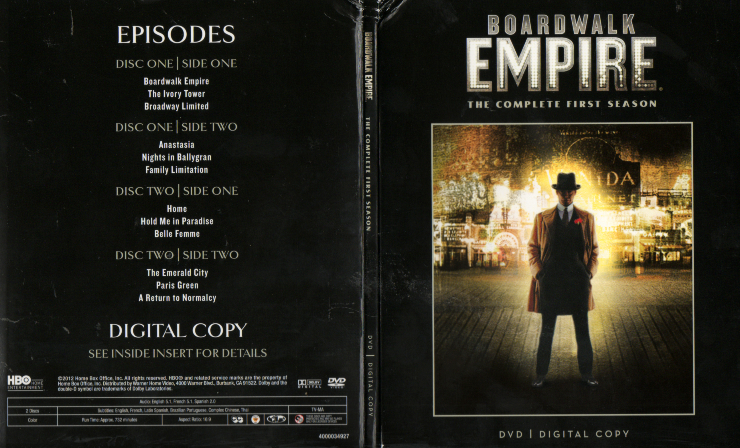 Jaquette DVD Boardwalk Empire Saison 1 Zone 1