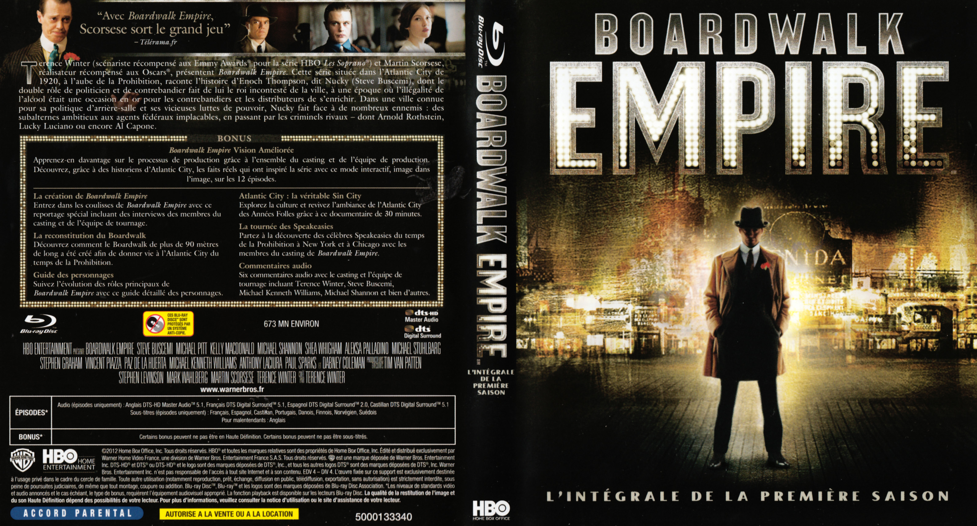 Jaquette DVD Boardwalk Empire Saison 1 (BLU-RAY)