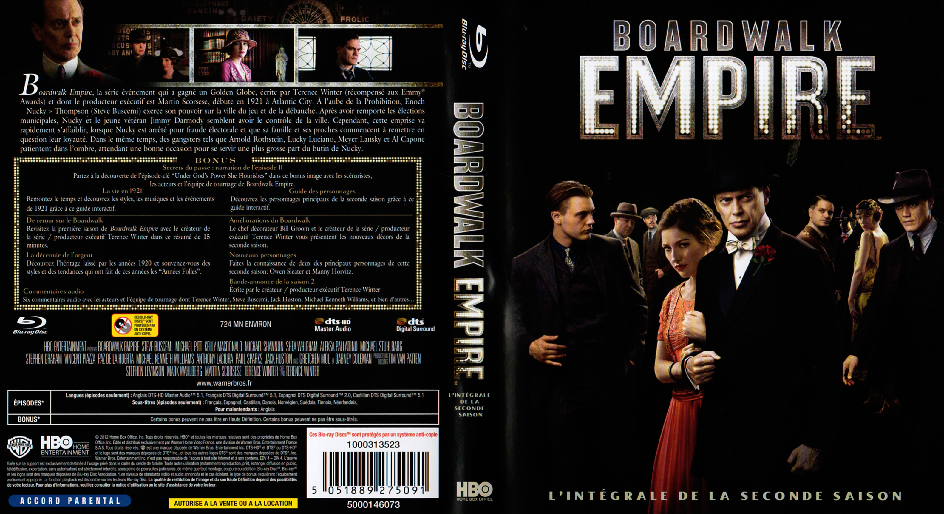 Jaquette DVD Boardwalk Empire Saison 2 (BLU-RAY)