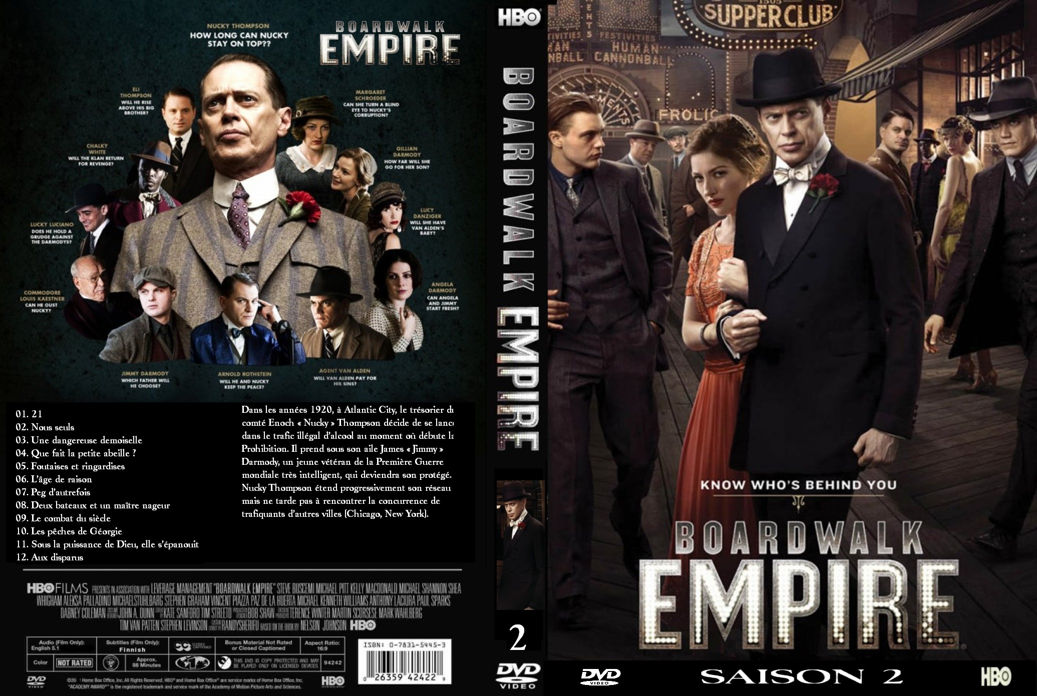 Jaquette DVD Boardwalk Empire Saison 2 custom