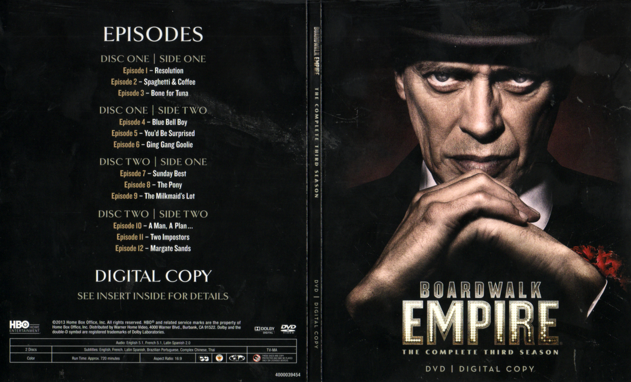 Jaquette DVD Boardwalk Empire Saison 3 Zone 1