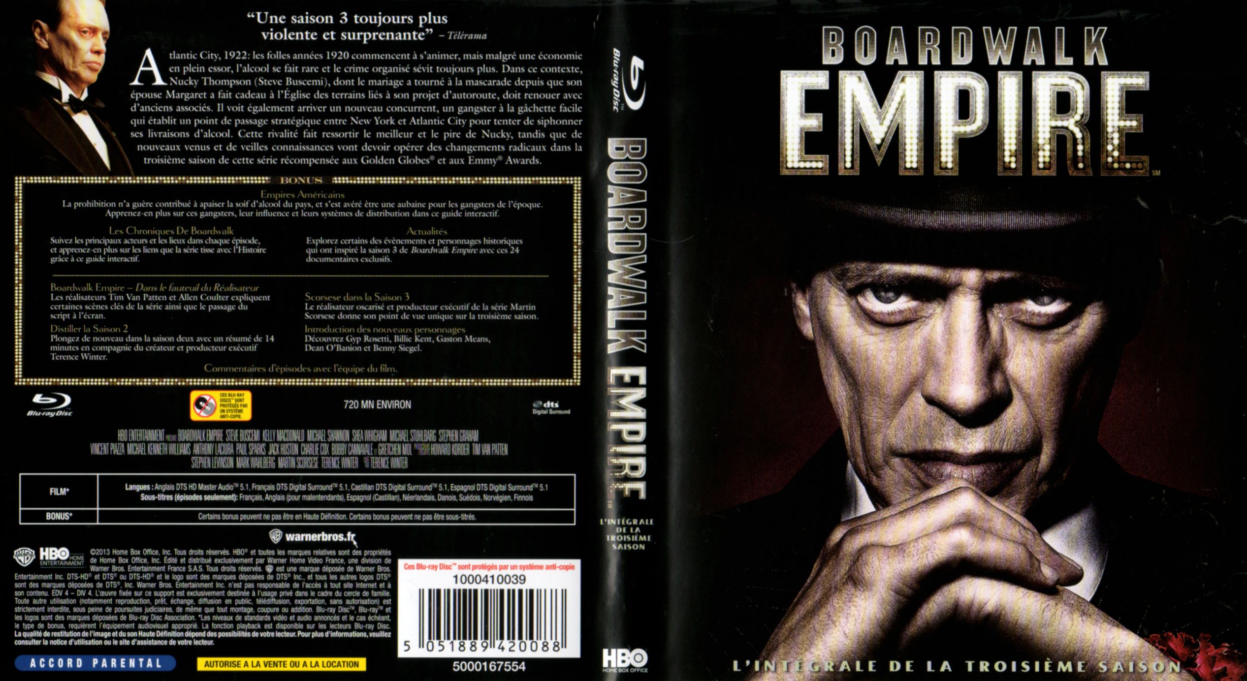 Jaquette DVD Boardwalk Empire Saison 3 (BLU-RAY)