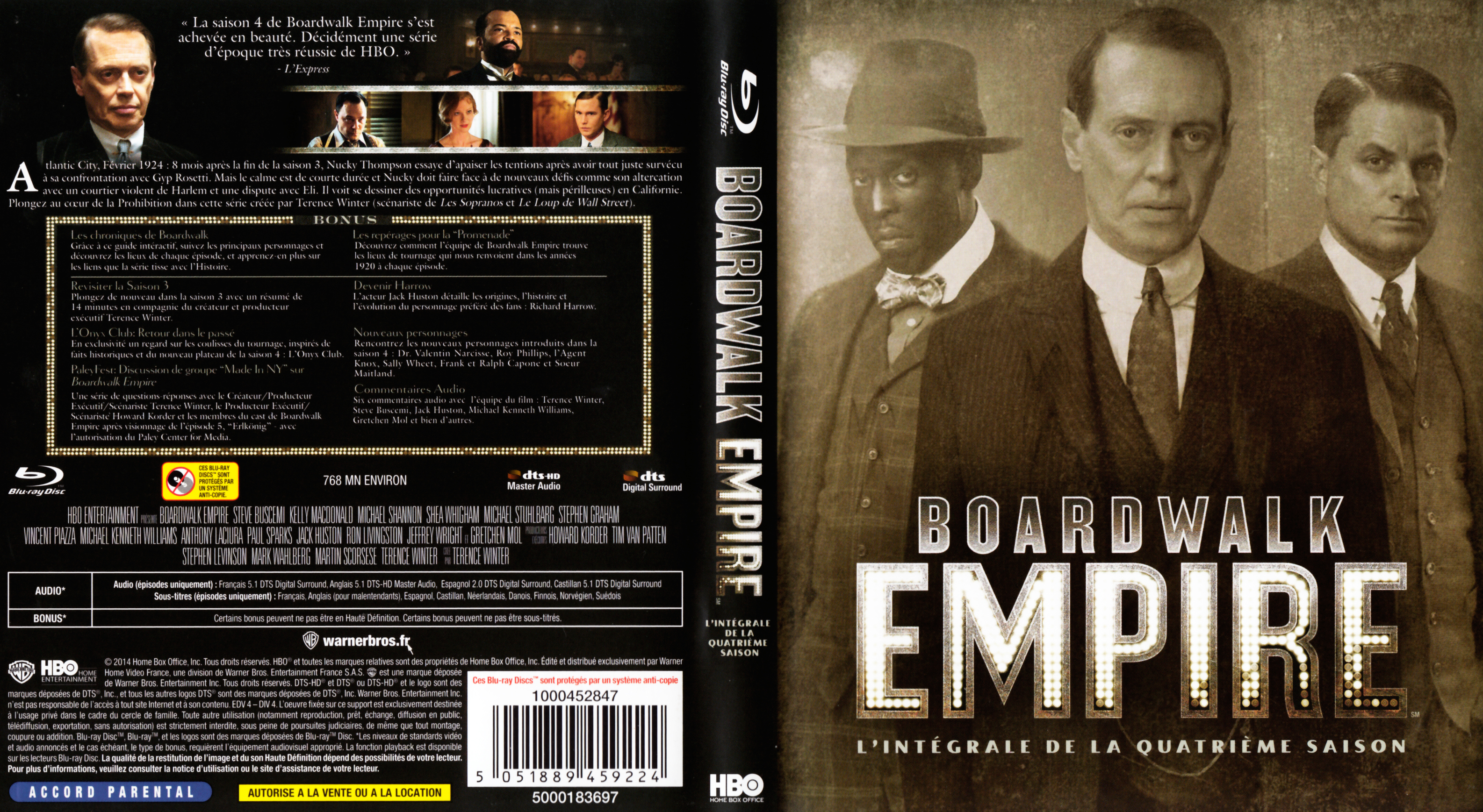 Jaquette DVD Boardwalk Empire Saison 4 (BLU-RAY)