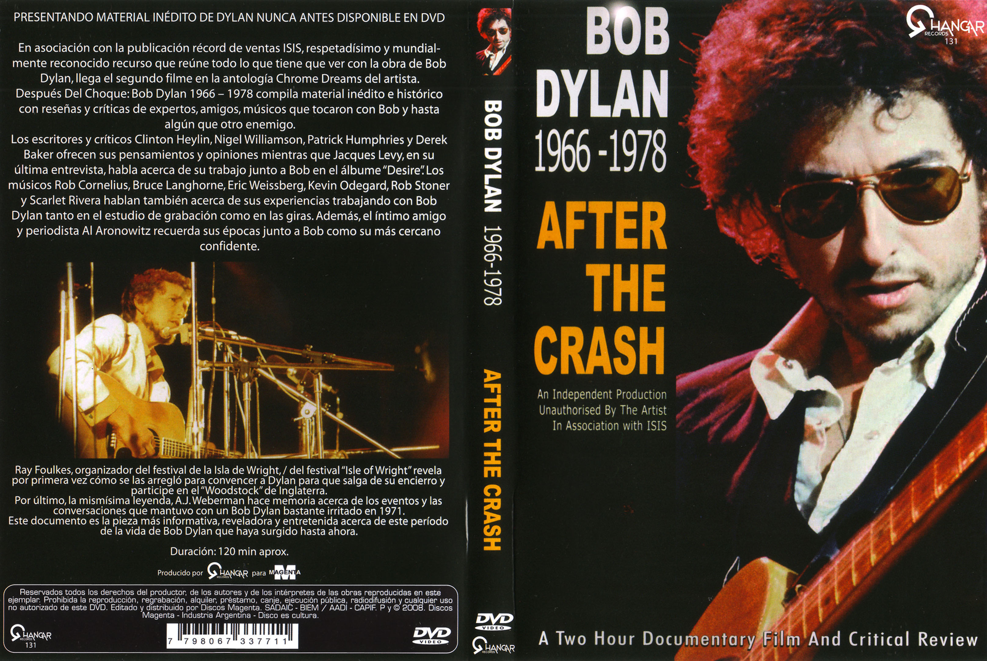 Jaquette DVD Bob Dylan - 1966-1978 - Afrter The Crash