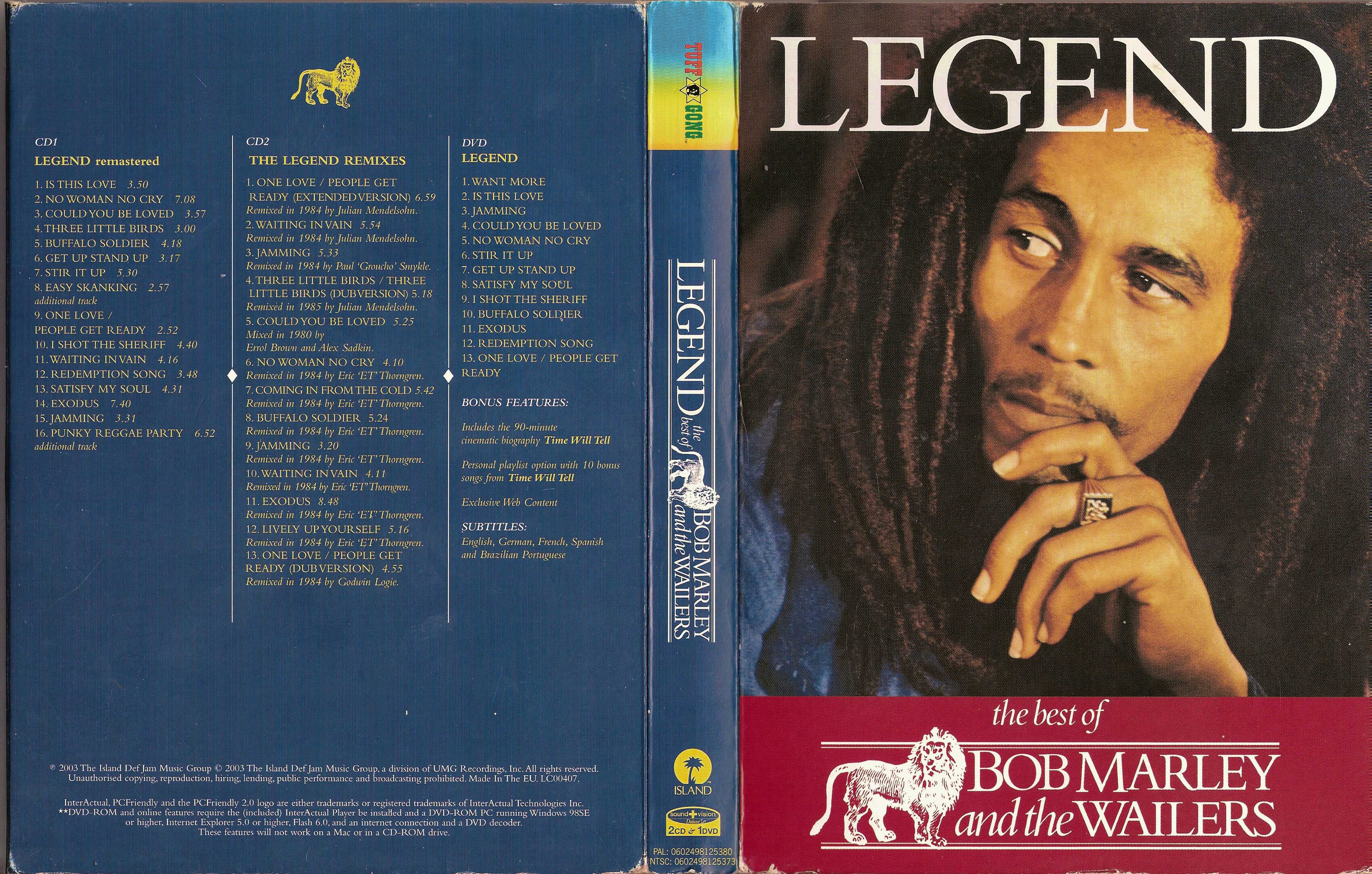 Jaquette DVD Bob Marley Legend v2