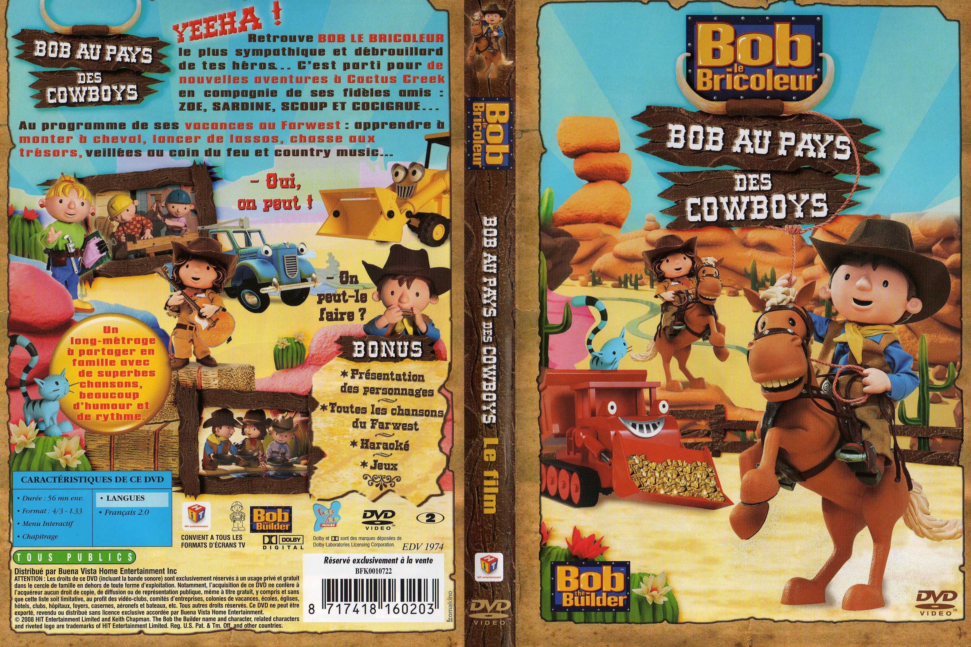 Jaquette DVD Bob le bricoleur Au pays des Cowboys
