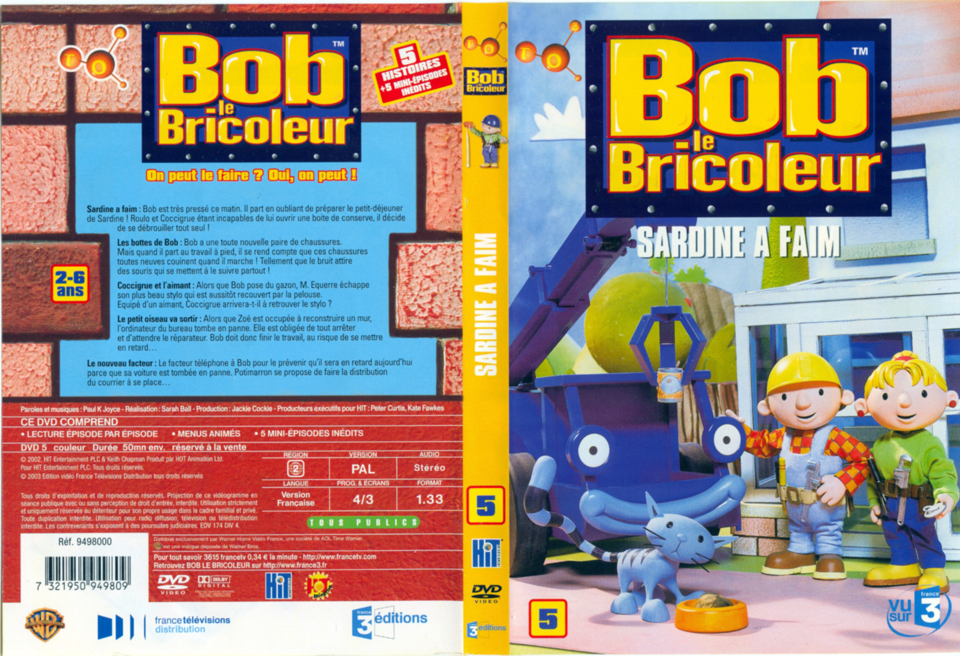 Jaquette DVD Bob le bricoleur Sardine a faim