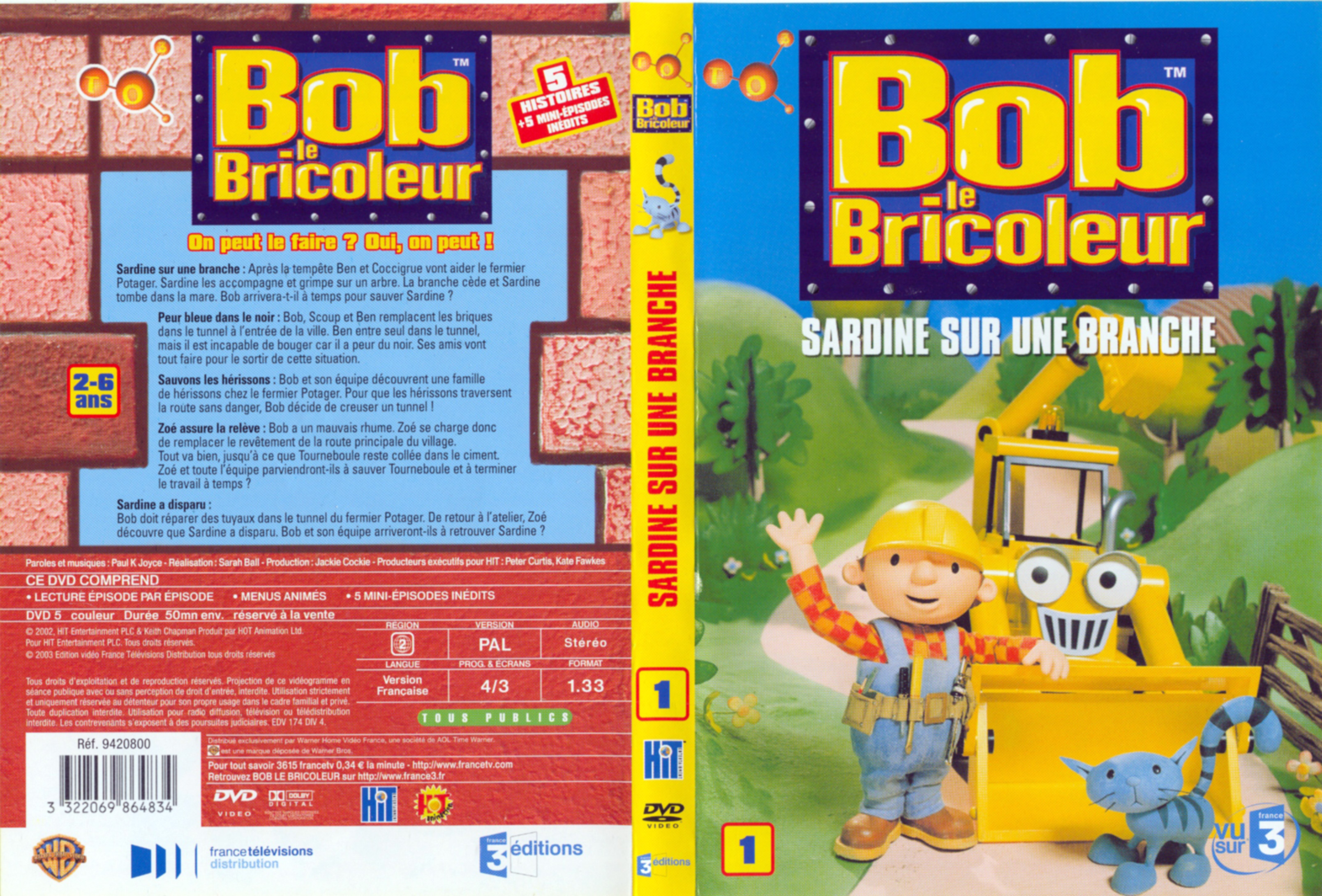 Jaquette DVD Bob le bricoleur Sardine sur une branche