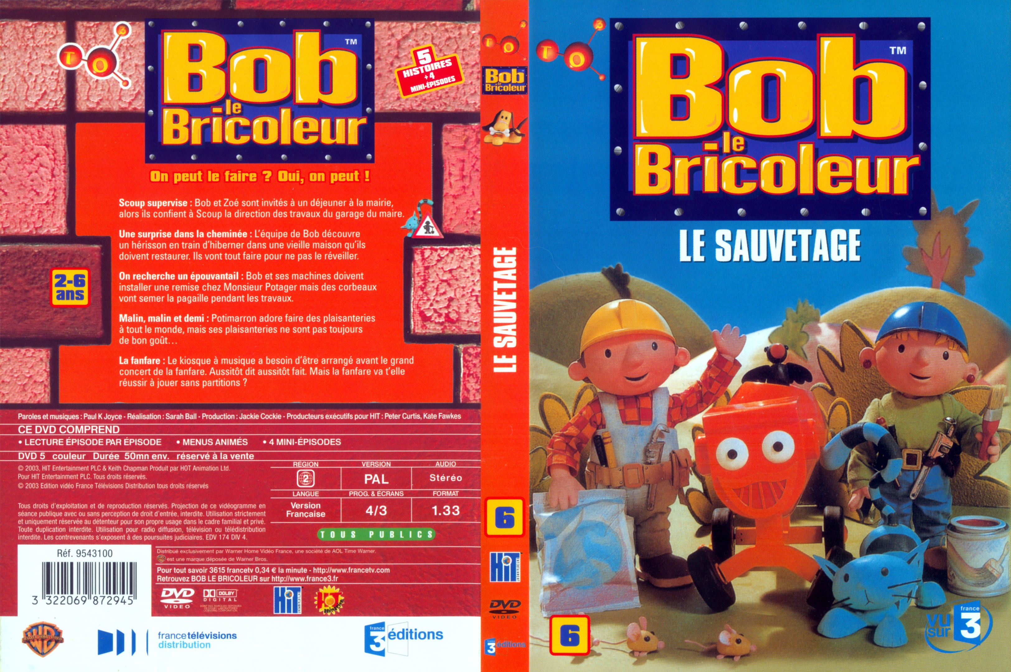 Jaquette DVD Bob le bricoleur le sauvetage