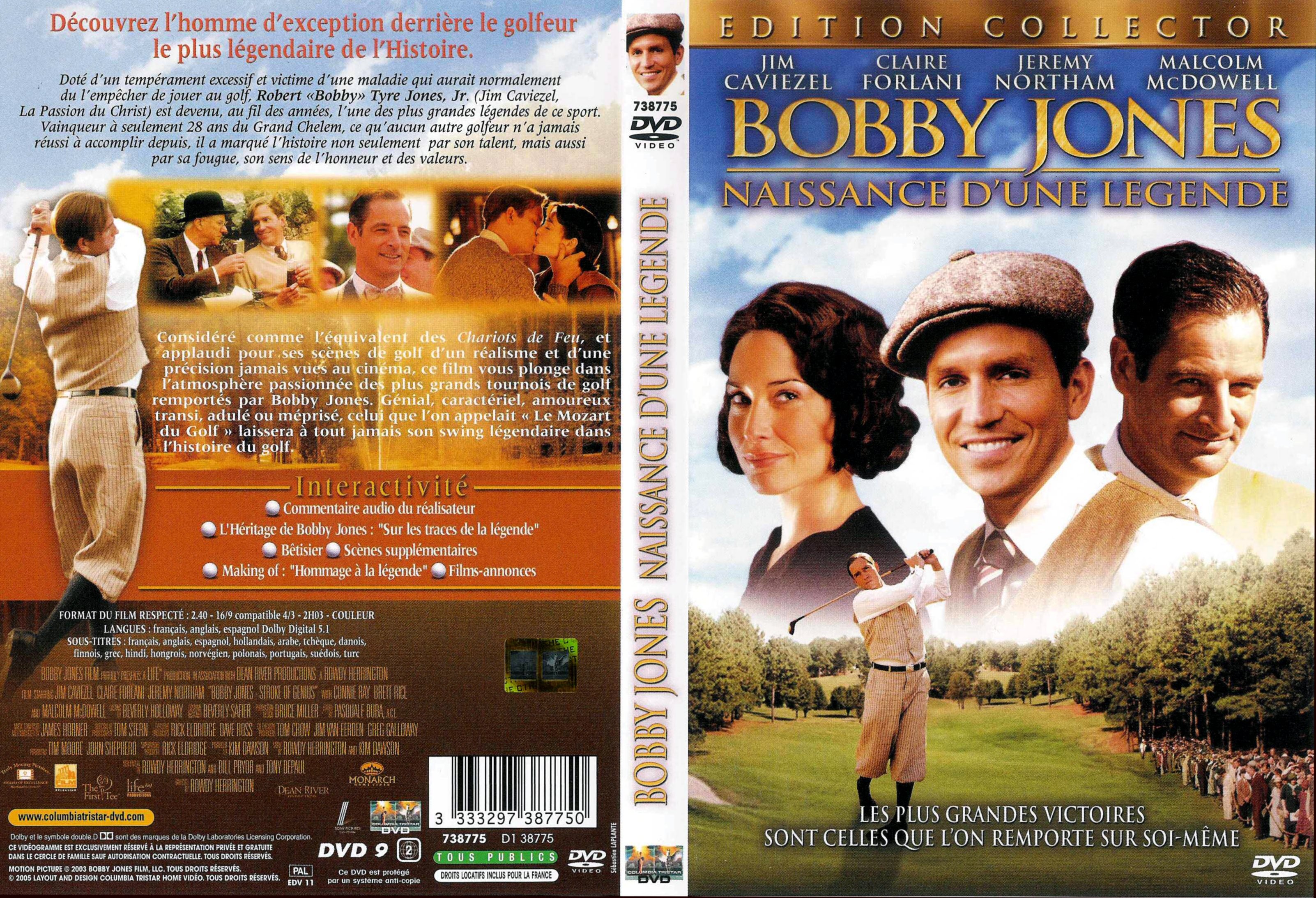 Jaquette DVD Bobby Jones