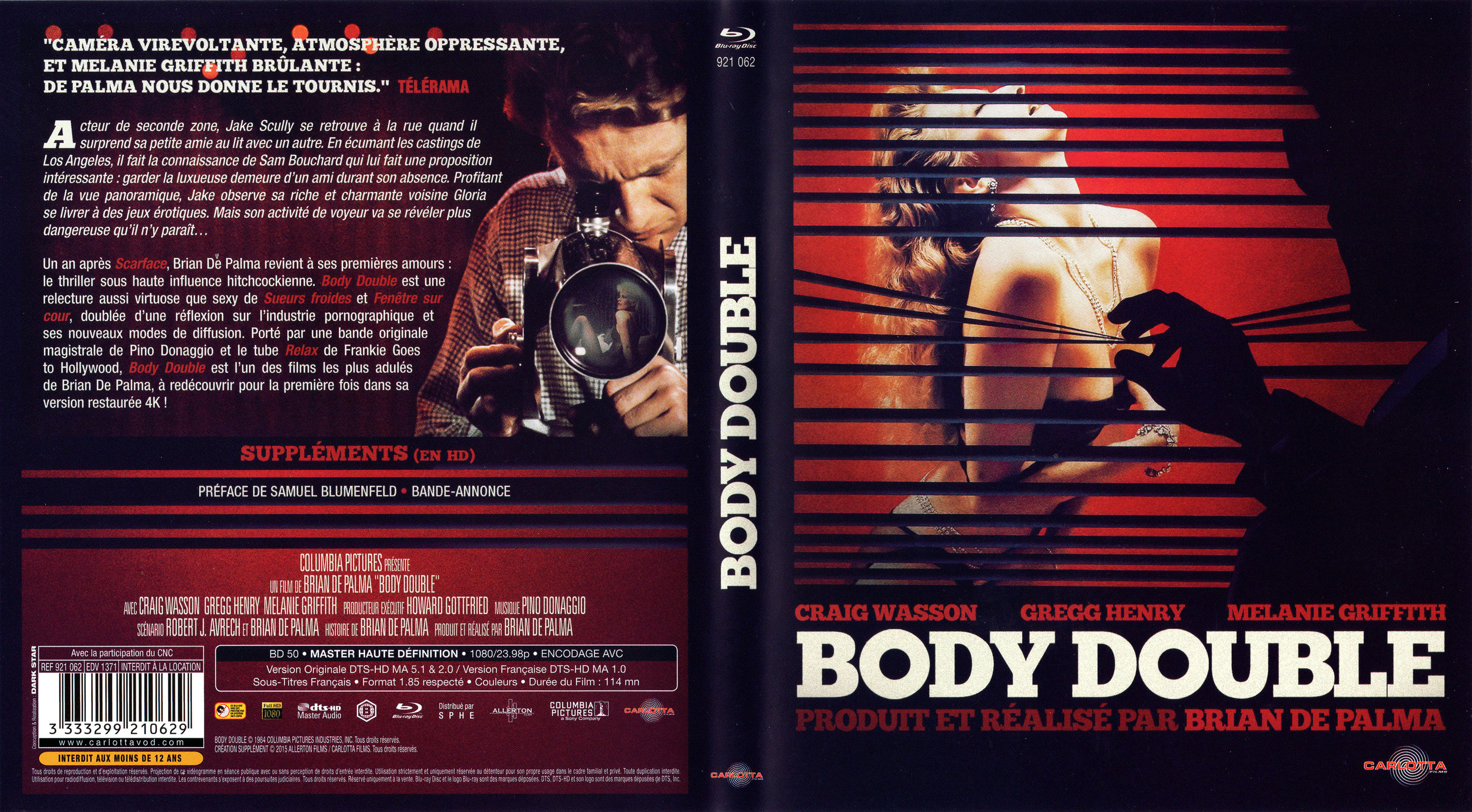 Jaquette DVD Body double (BLU-RAY)