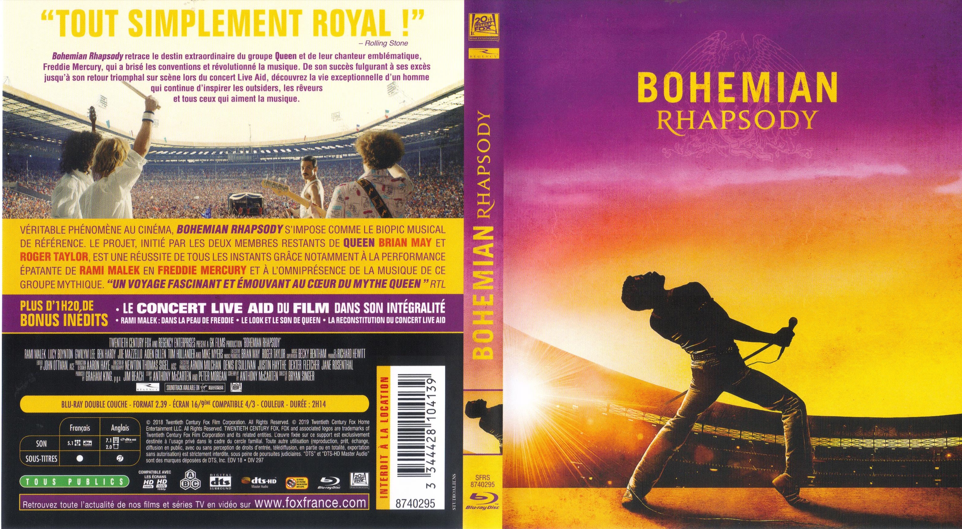 Jaquette DVD Bohemian Rhapsody (BLU-RAY)