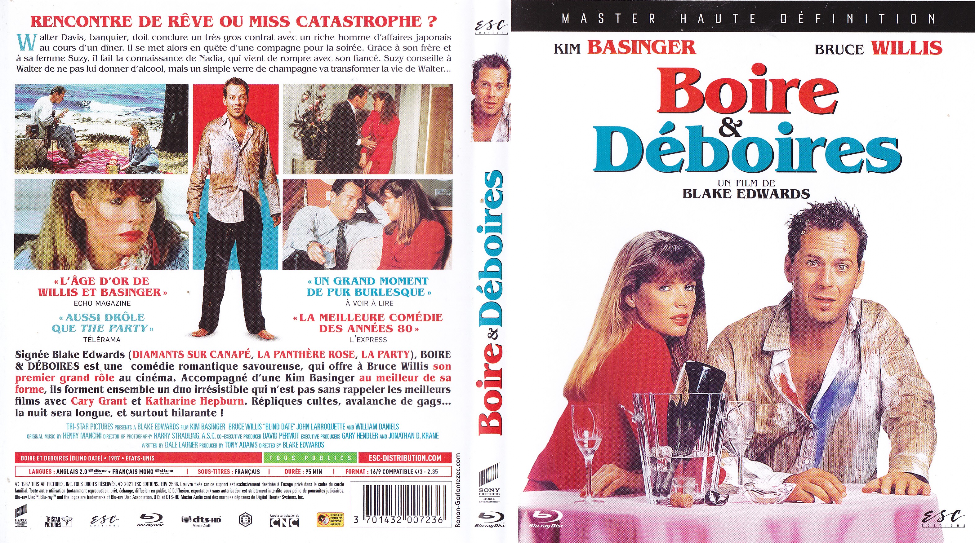 Jaquette DVD Boire et dboires (BLU-RAY)
