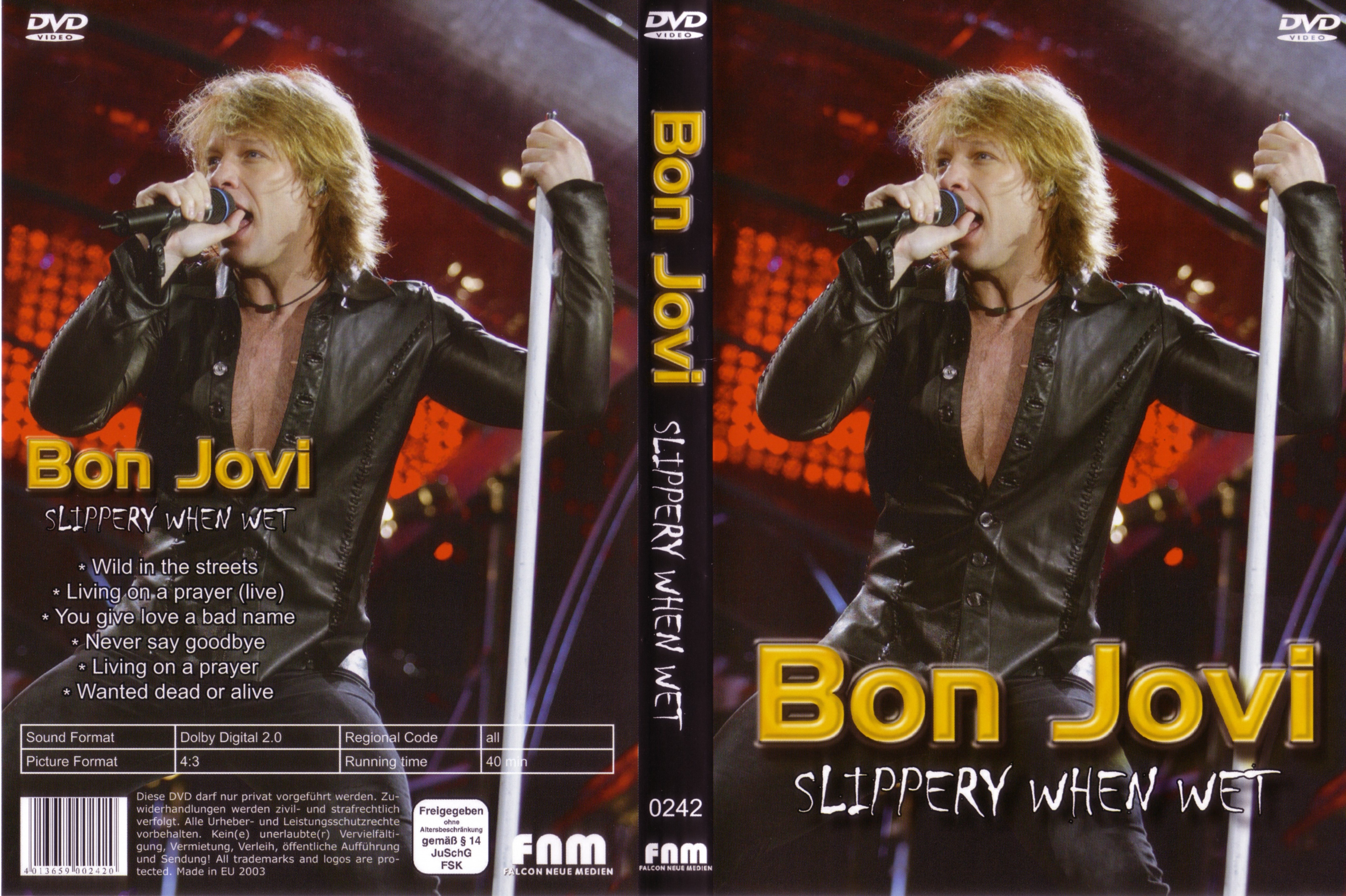 Jaquette DVD Bon jovi Slippery when wet