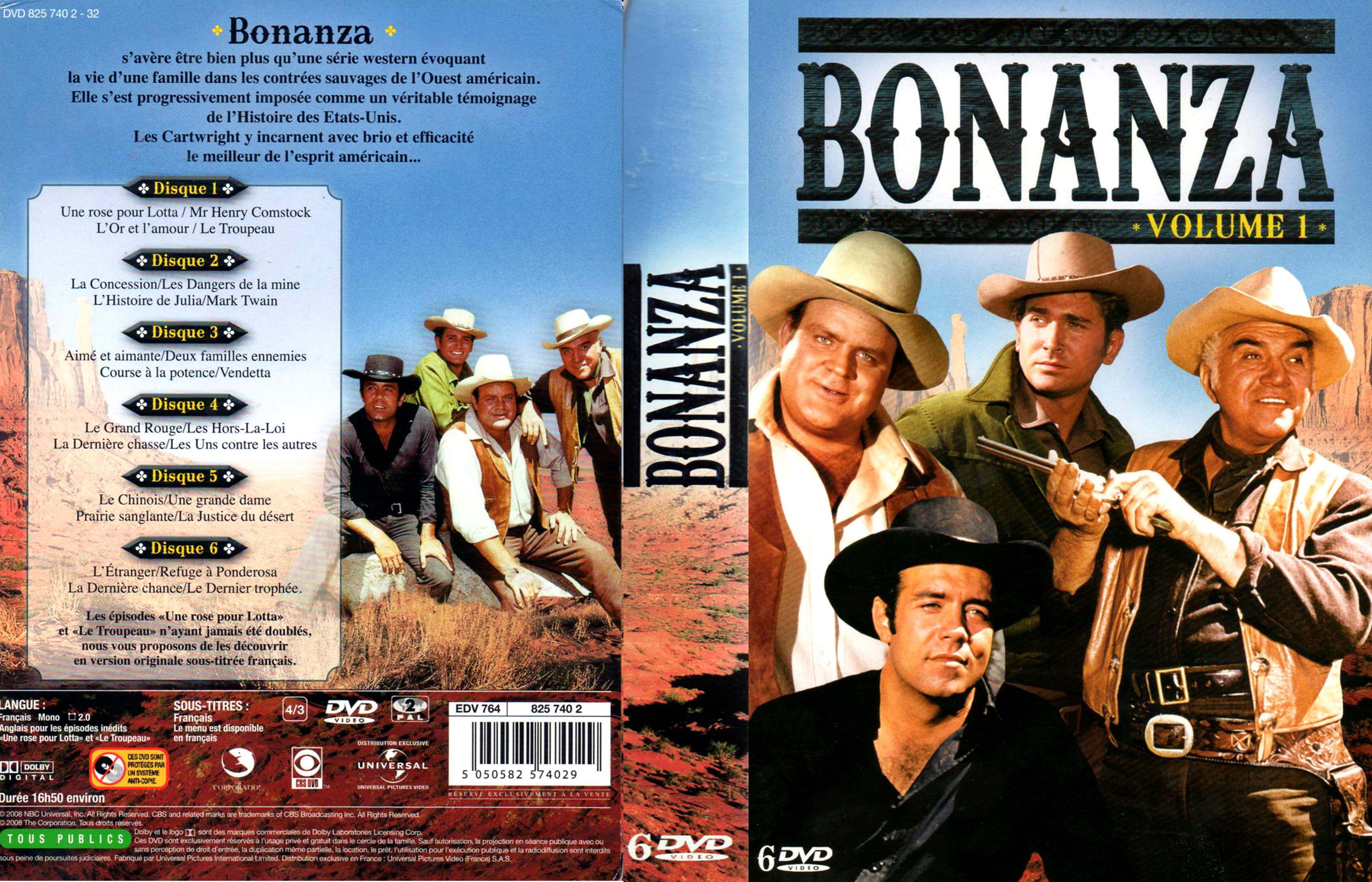 Jaquette DVD Bonanza vol 1 COFFRET