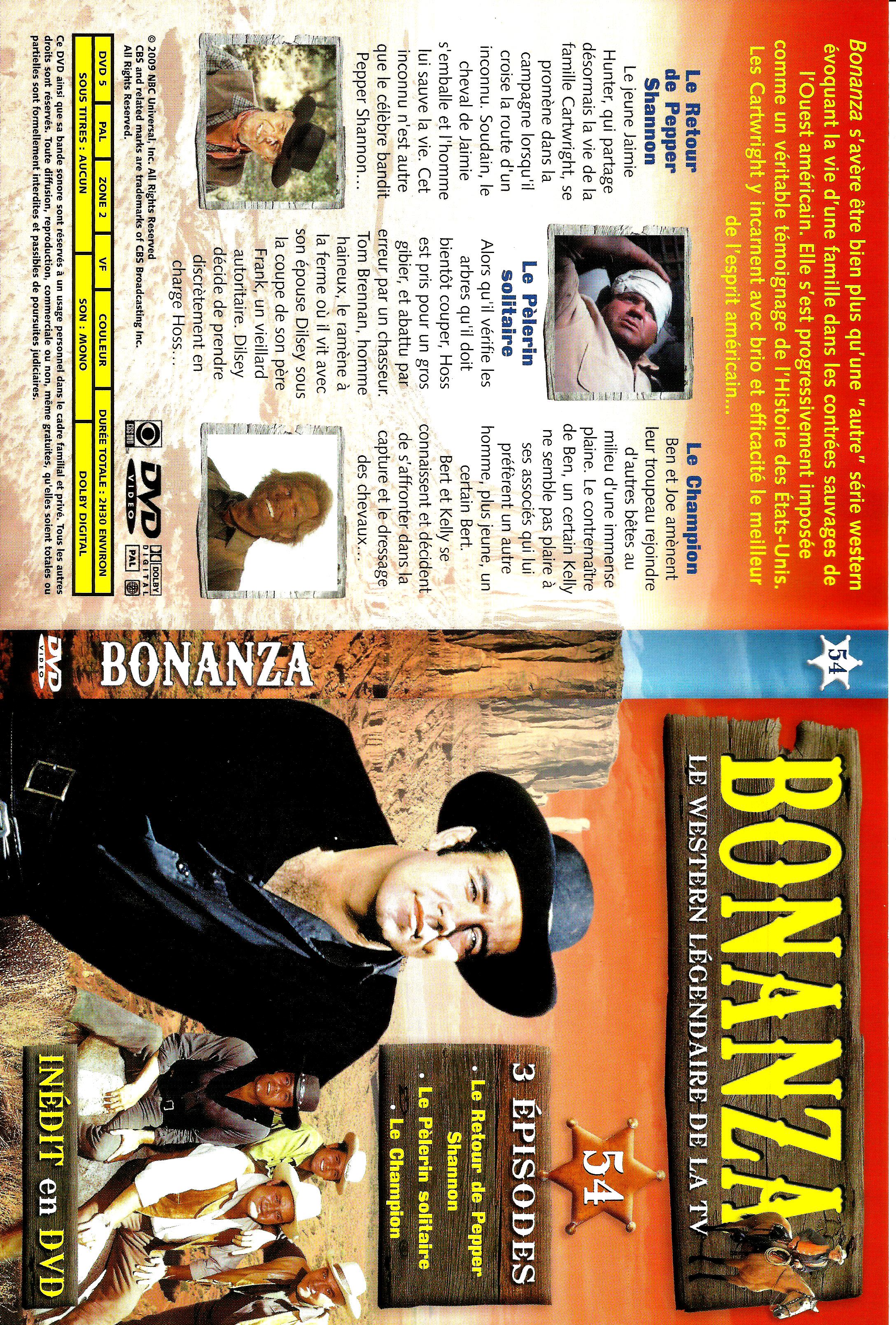 Jaquette DVD Bonanza vol 54