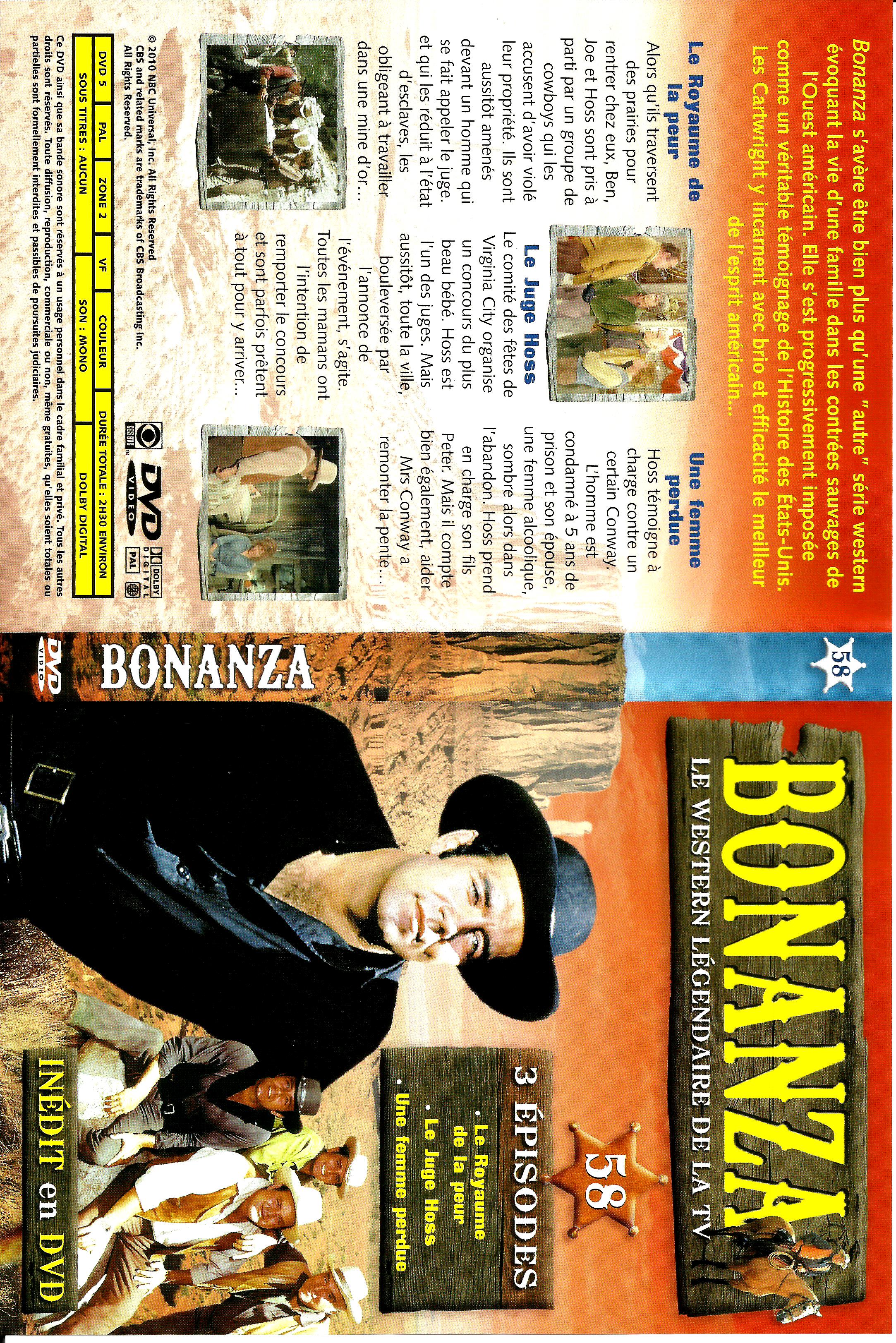 Jaquette DVD Bonanza vol 58