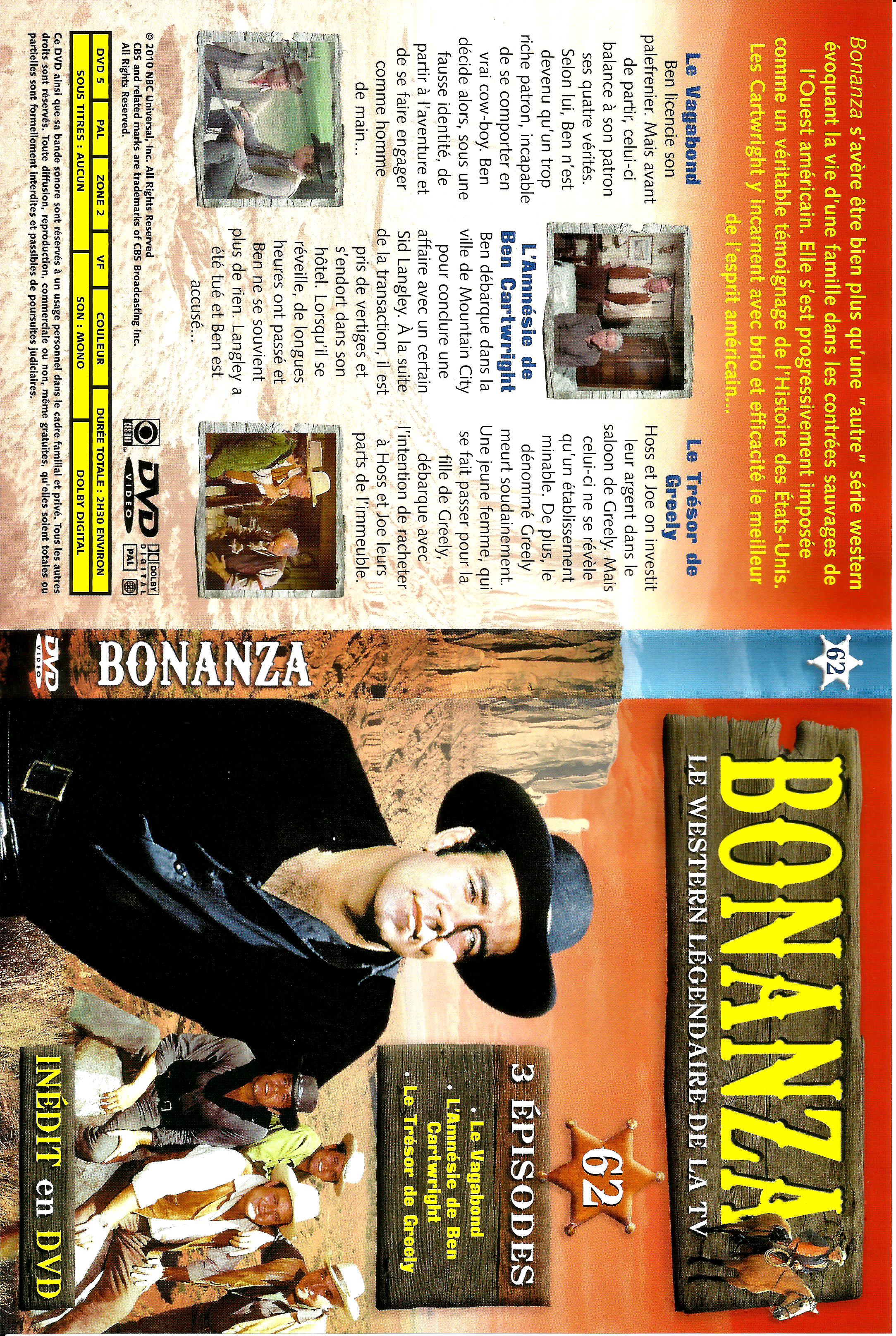 Jaquette DVD Bonanza vol 62