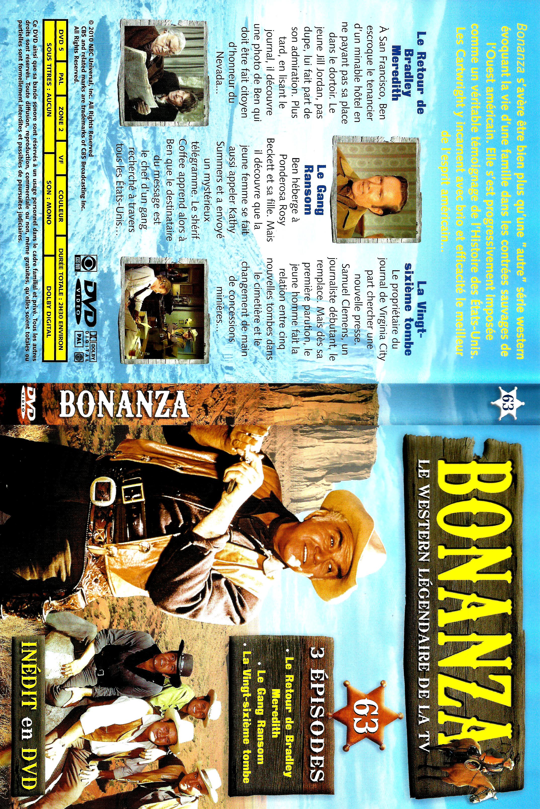 Jaquette DVD Bonanza vol 63
