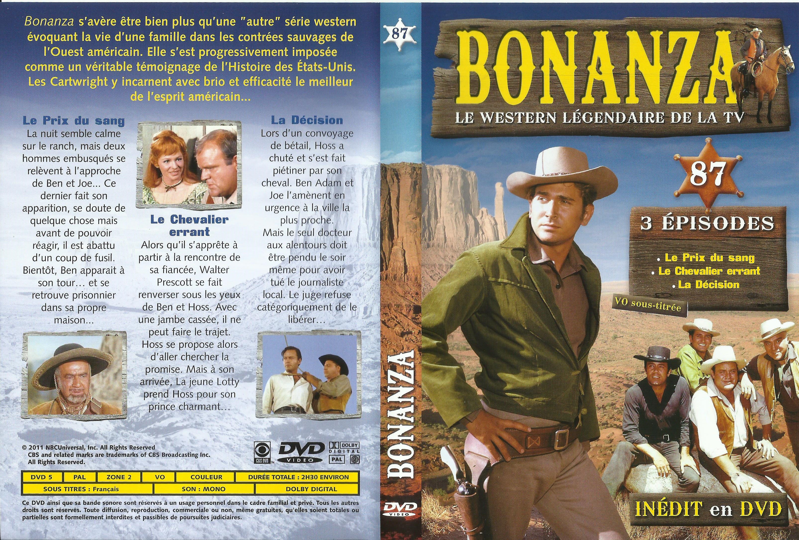 Jaquette DVD Bonanza vol 87