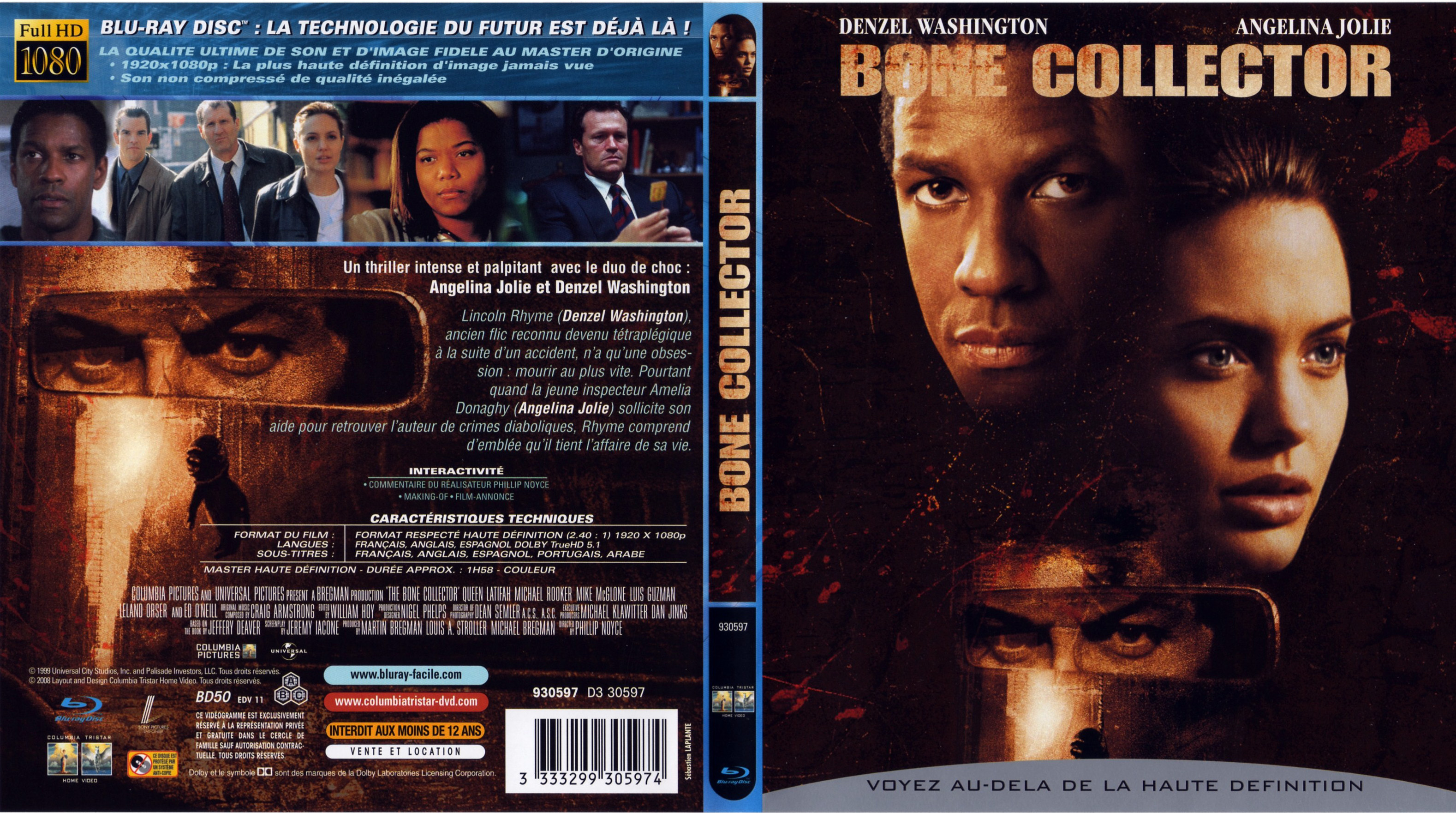 Jaquette DVD Bone Collector (BLU-RAY)