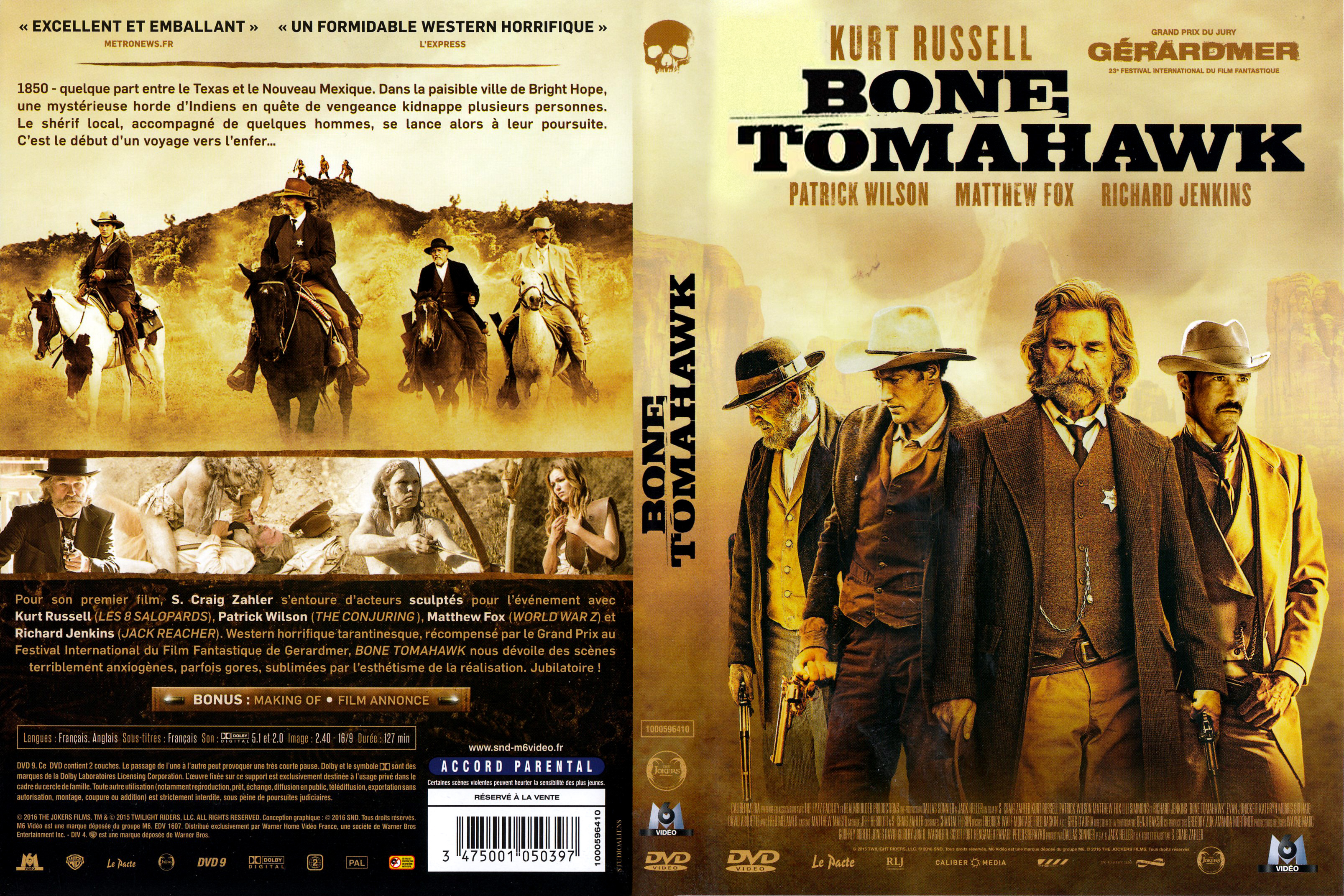 Jaquette DVD Bone Tomahawk