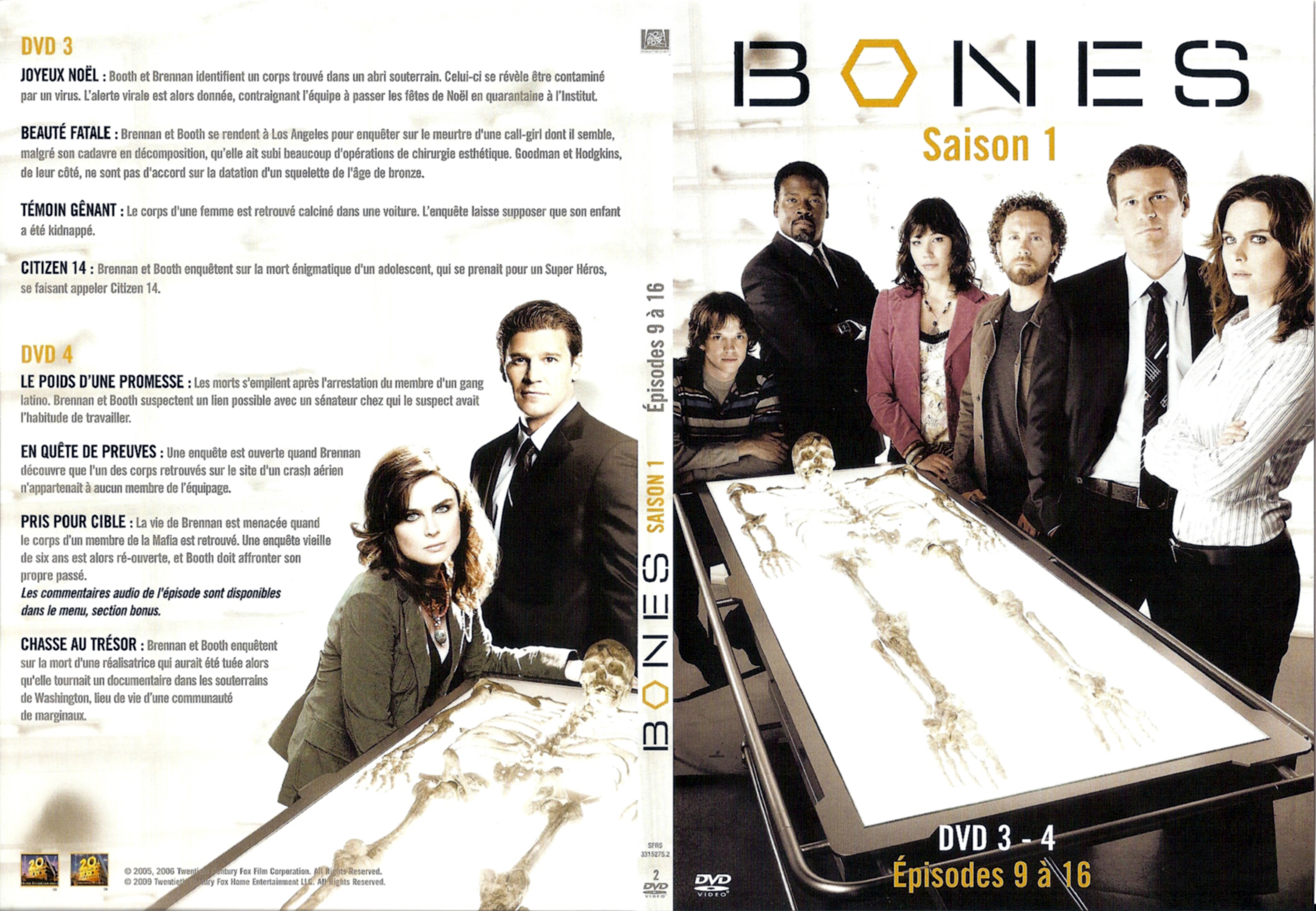 Jaquette DVD Bones Saison 1 DVD 2