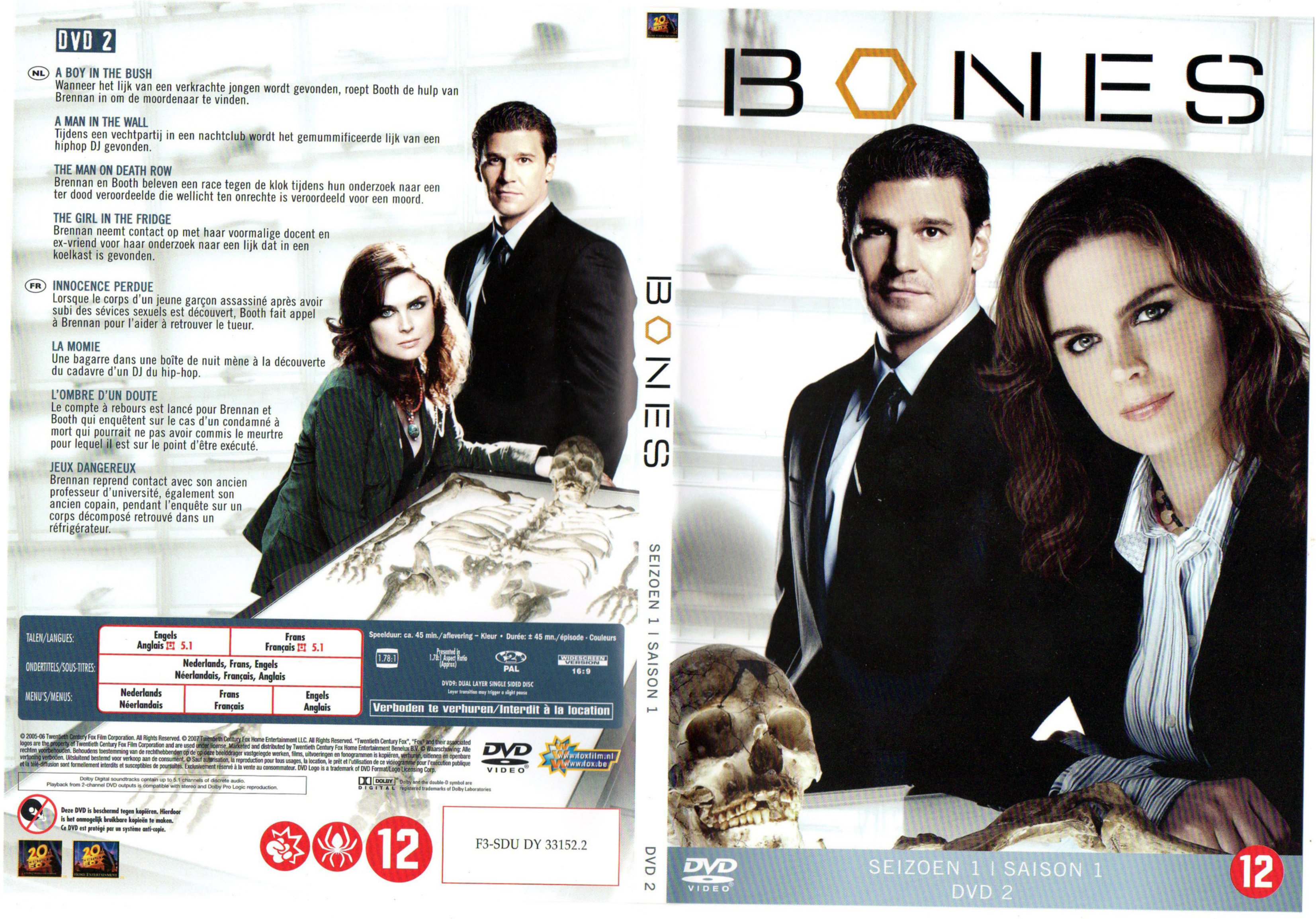 Jaquette DVD Bones Saison 1 DVD 2 v2