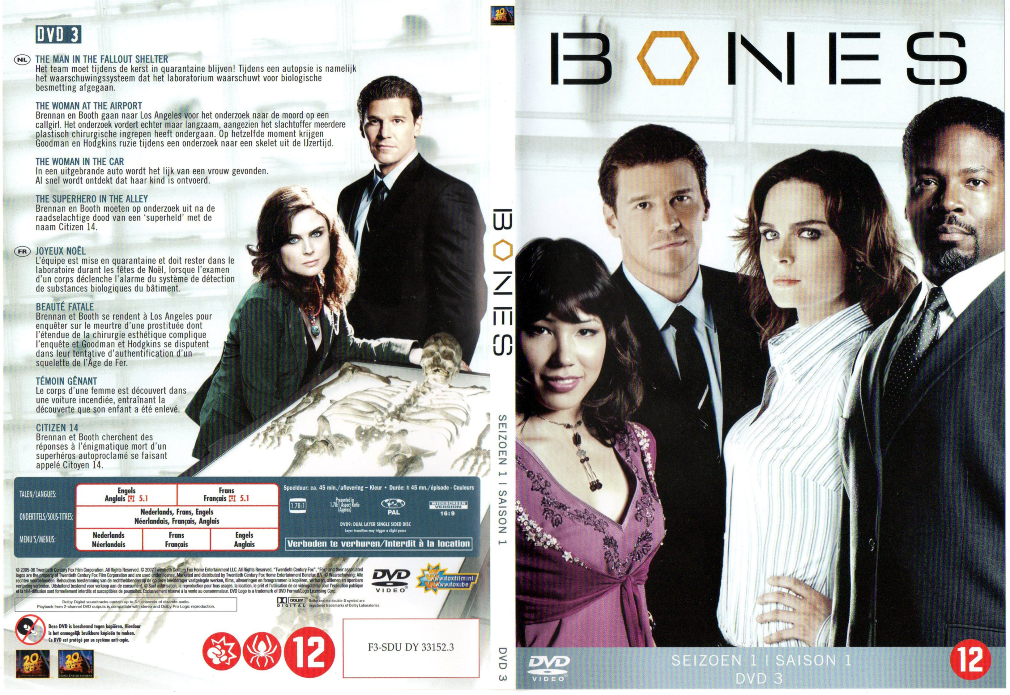 Jaquette DVD Bones Saison 1 DVD 3 v2
