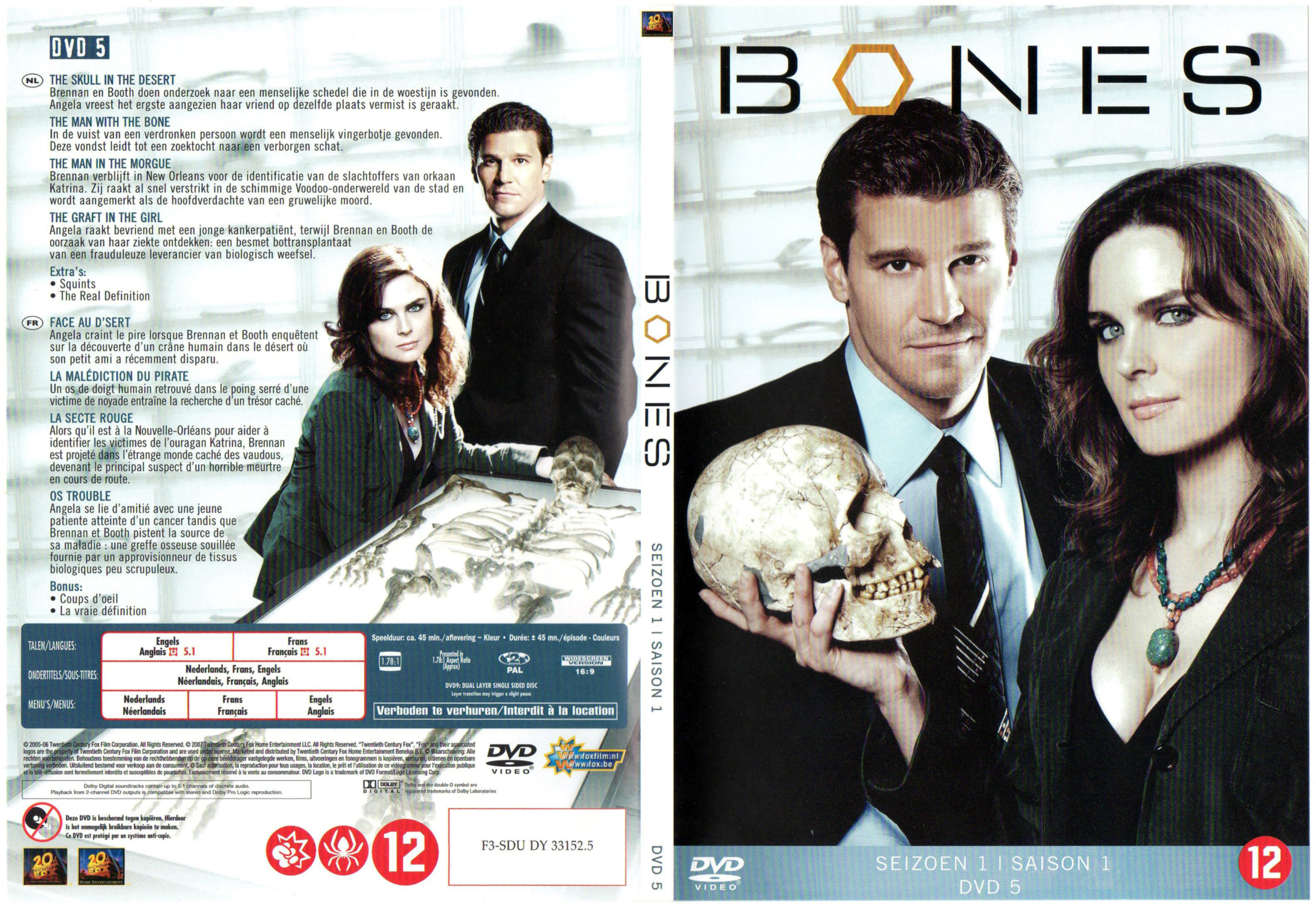 Jaquette DVD Bones Saison 1 DVD 5 v2