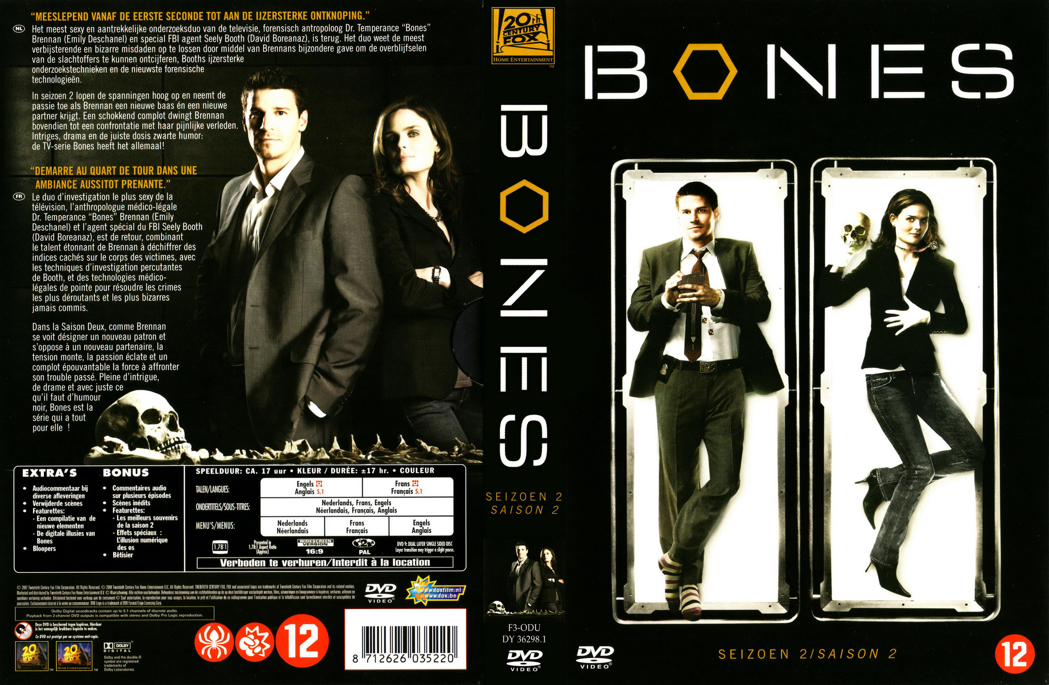 Jaquette DVD Bones Saison 2 COFFRET