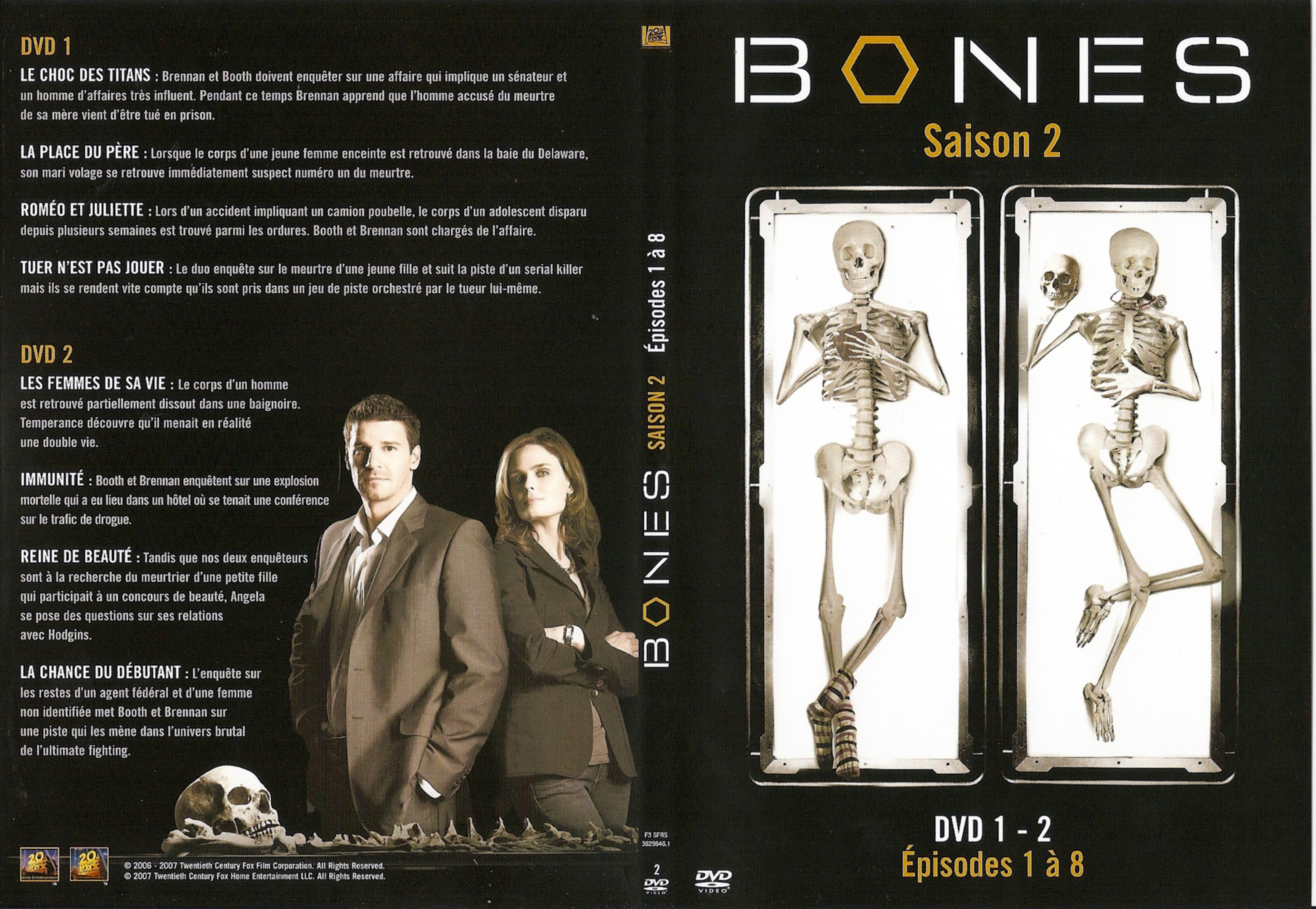 Jaquette DVD Bones Saison 2 DVD 1
