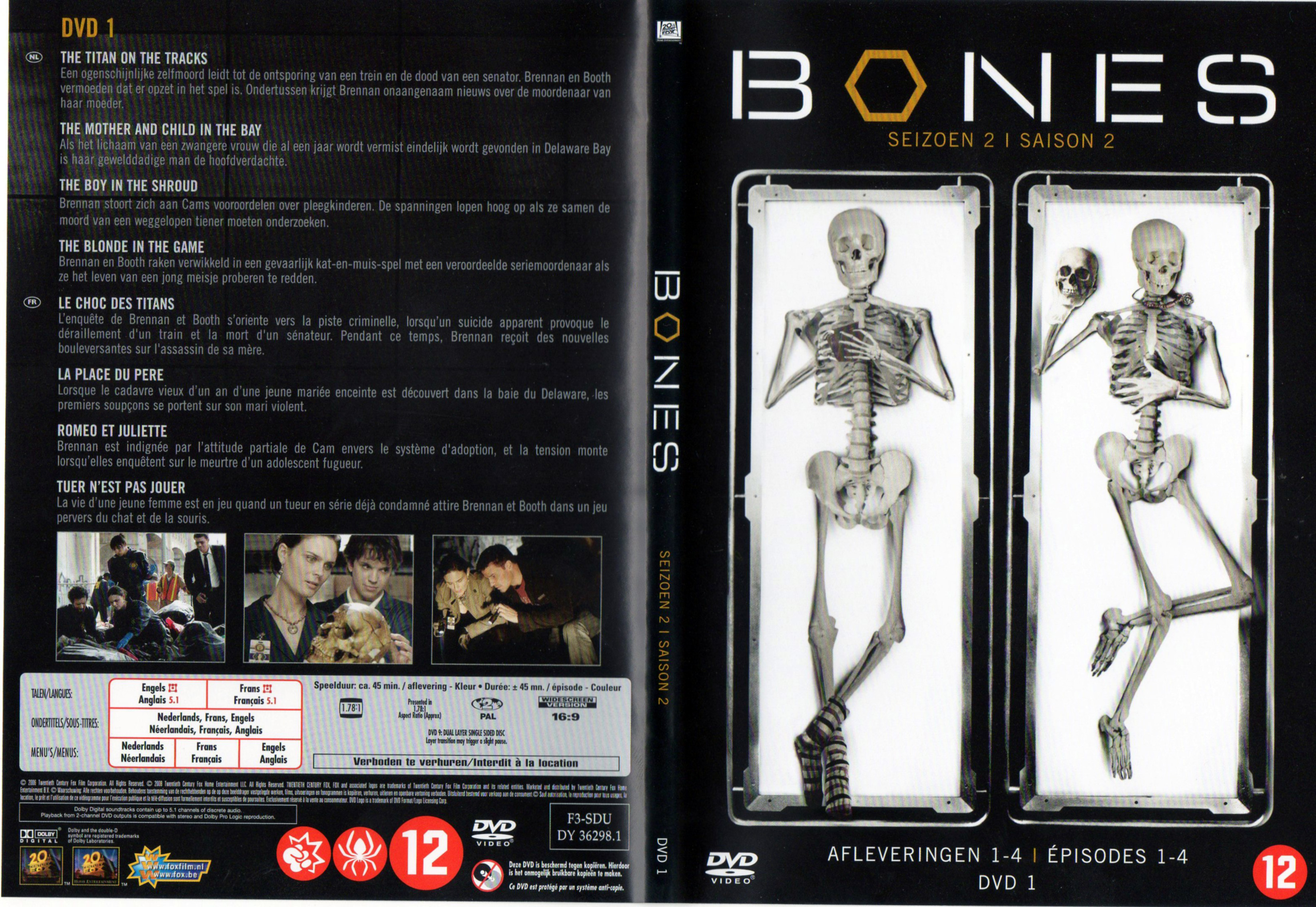 Jaquette DVD Bones Saison 2 DVD 1 v2