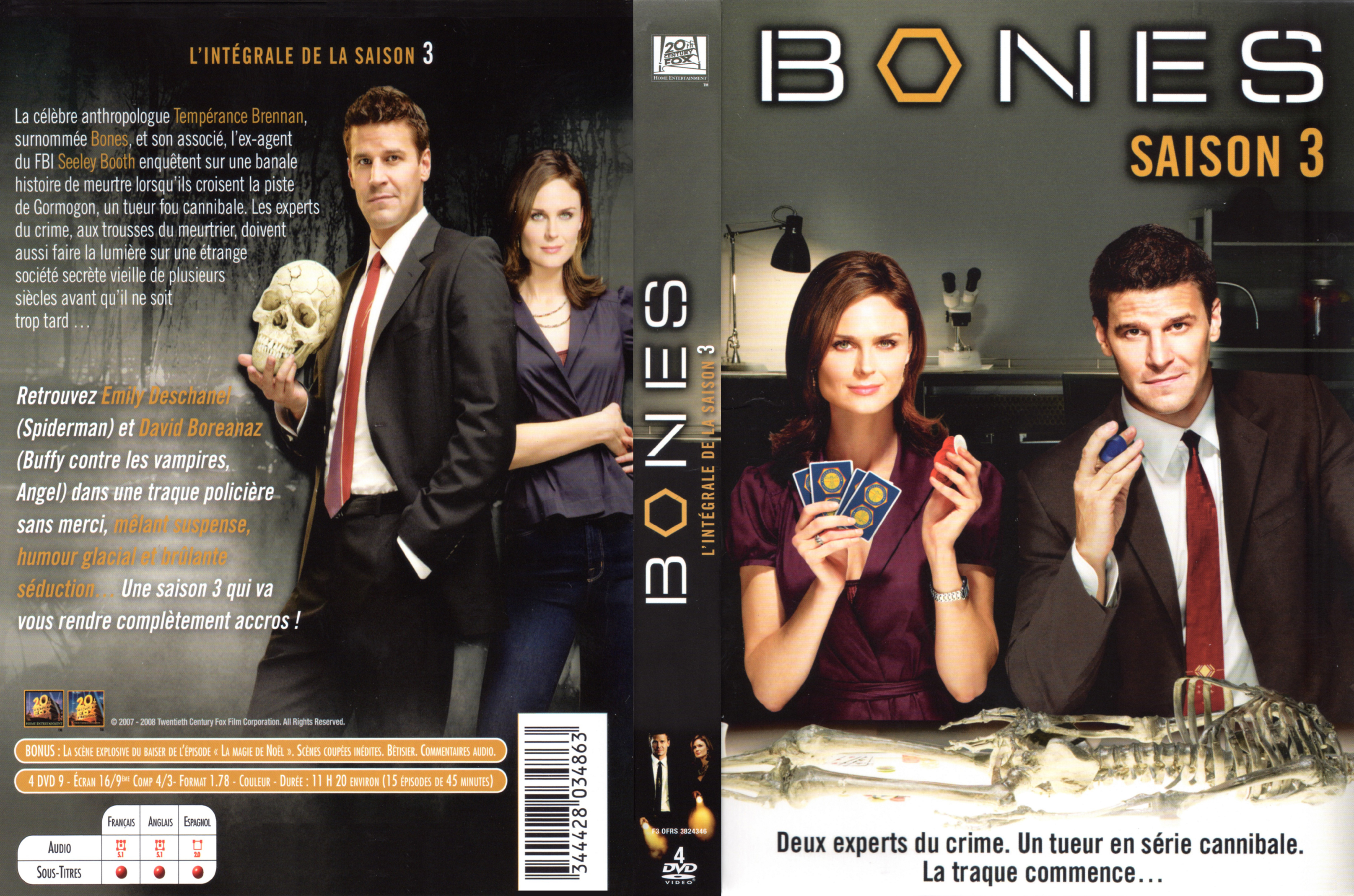 Jaquette DVD Bones Saison 3 COFFRET